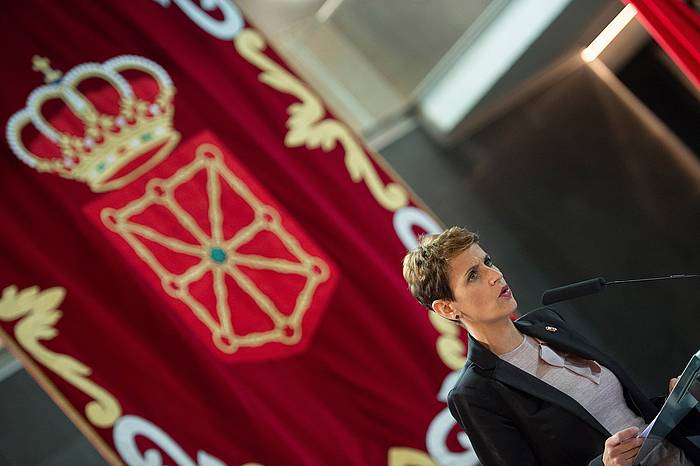 Maria Txibite Nafarroako Gobernuko lehendakaria, parlamentuan. IñAKI PORTO EFE