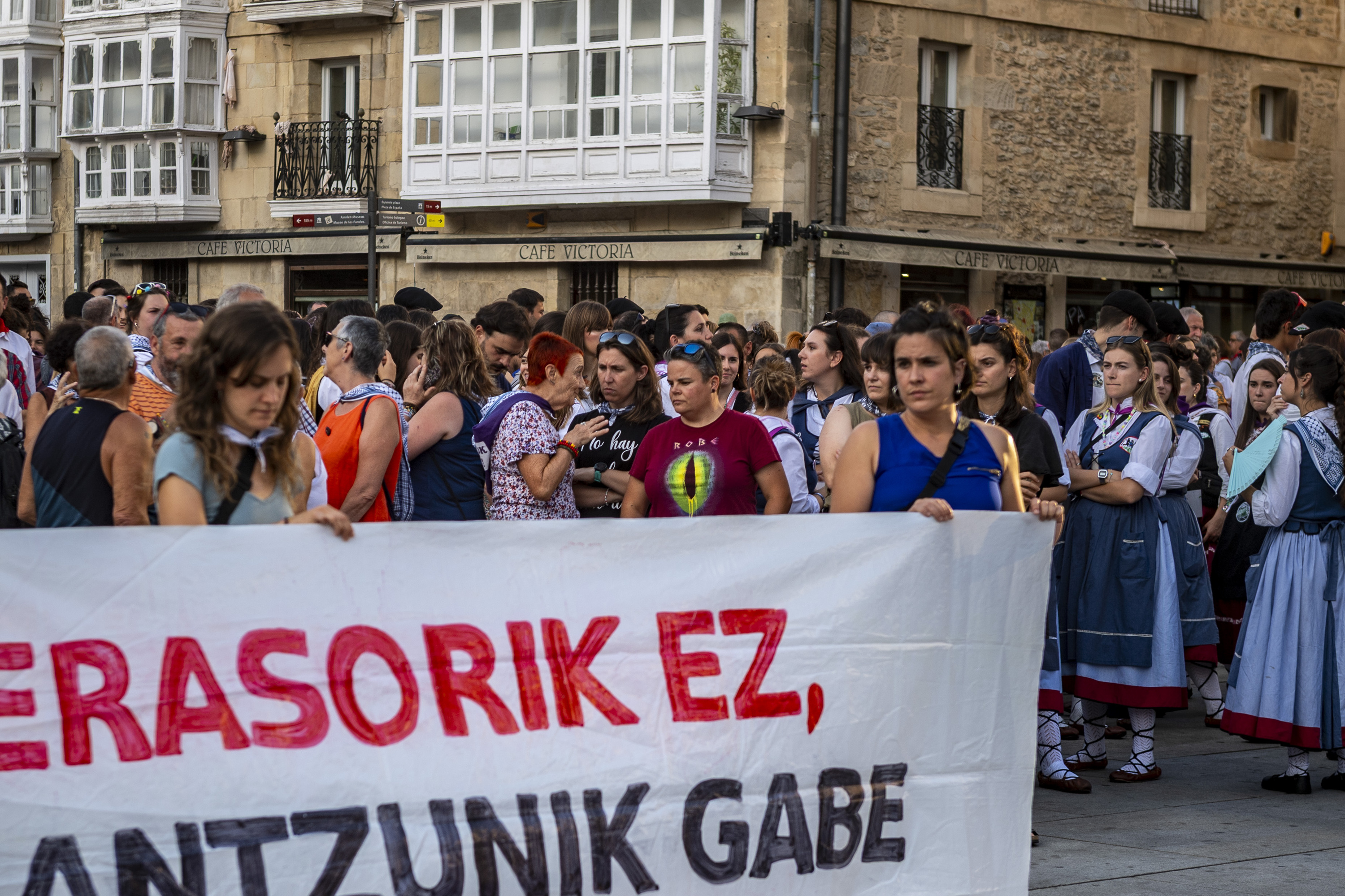 Mugimendu feministak antolatutako elkarretaratze bat, Gasteizen. JAIZKI FONTANEDA / FOKU