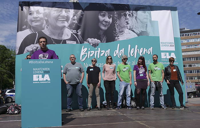 ELAren buruak, aurtengo maiatzaren 1ean, Bilbon. MONIKA DEL VALLE, FOKU
