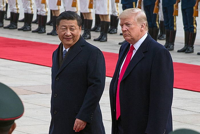Xi Jinpingek eta Donald Trumpek azaroaren 9an egin zuten aurreakordioa, Pekinen. ROMAN PILIPEY / EFE