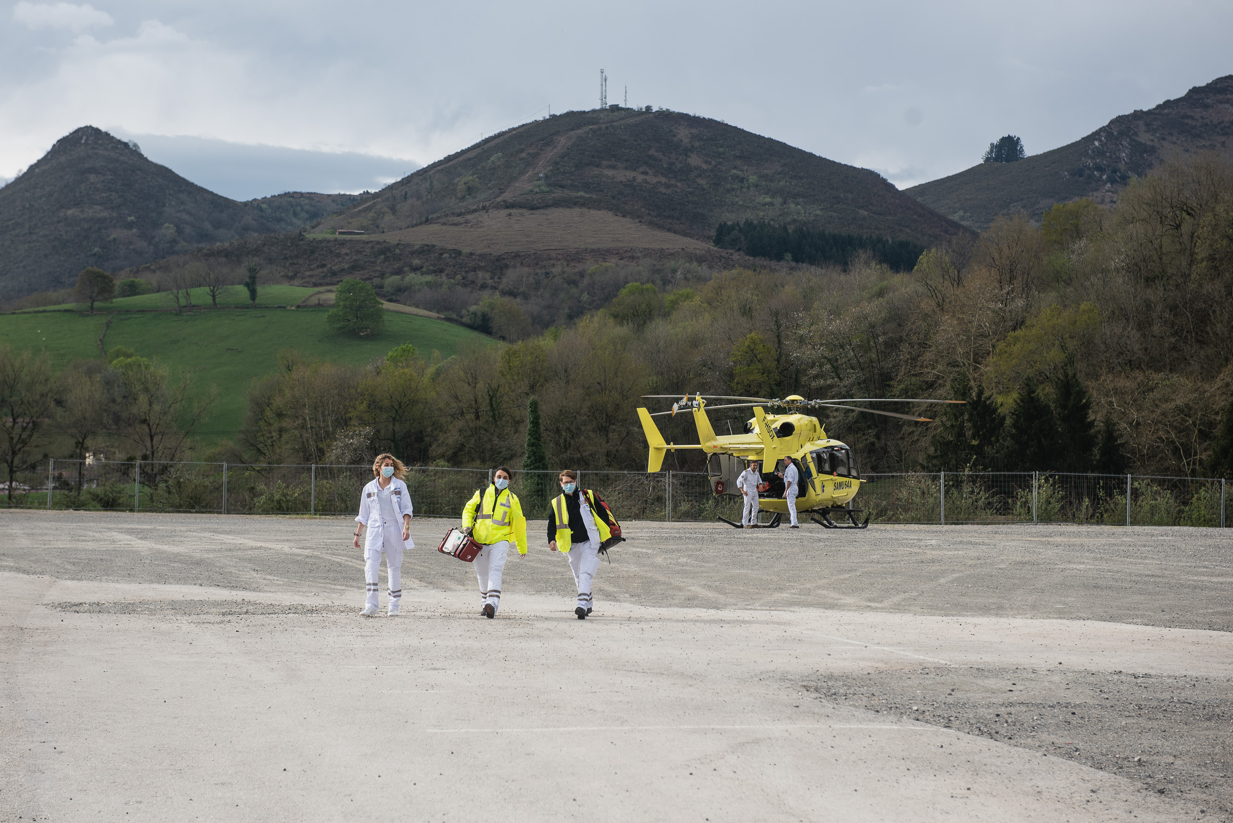 Sokorrien helikopteroa, 2022ko argazki batean. GUILLAUME FAUVEAU