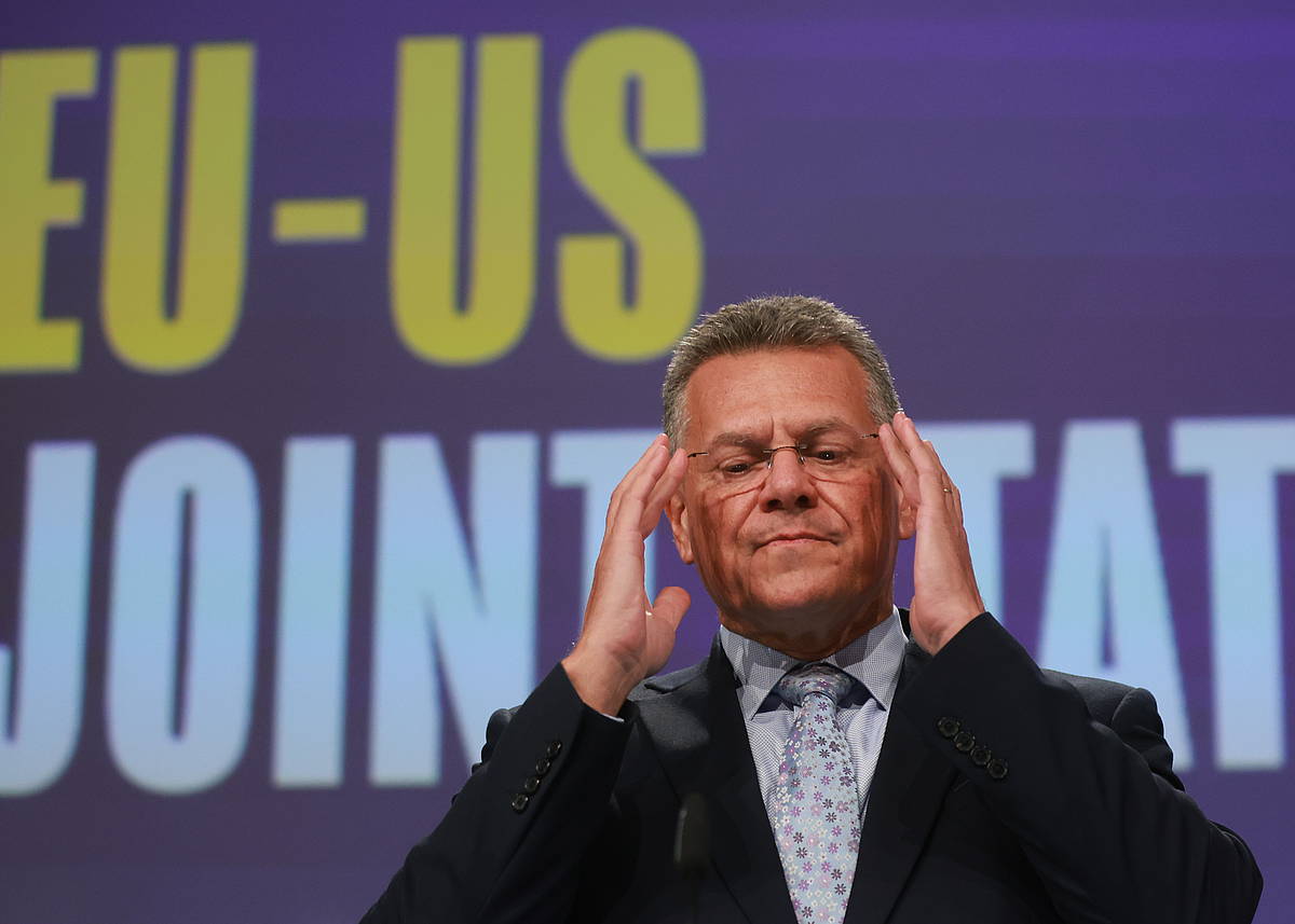 Maros Sefcovic, Europako Batzordeko Merkataritza komisarioa. OLIVIER HOSLET / EFE