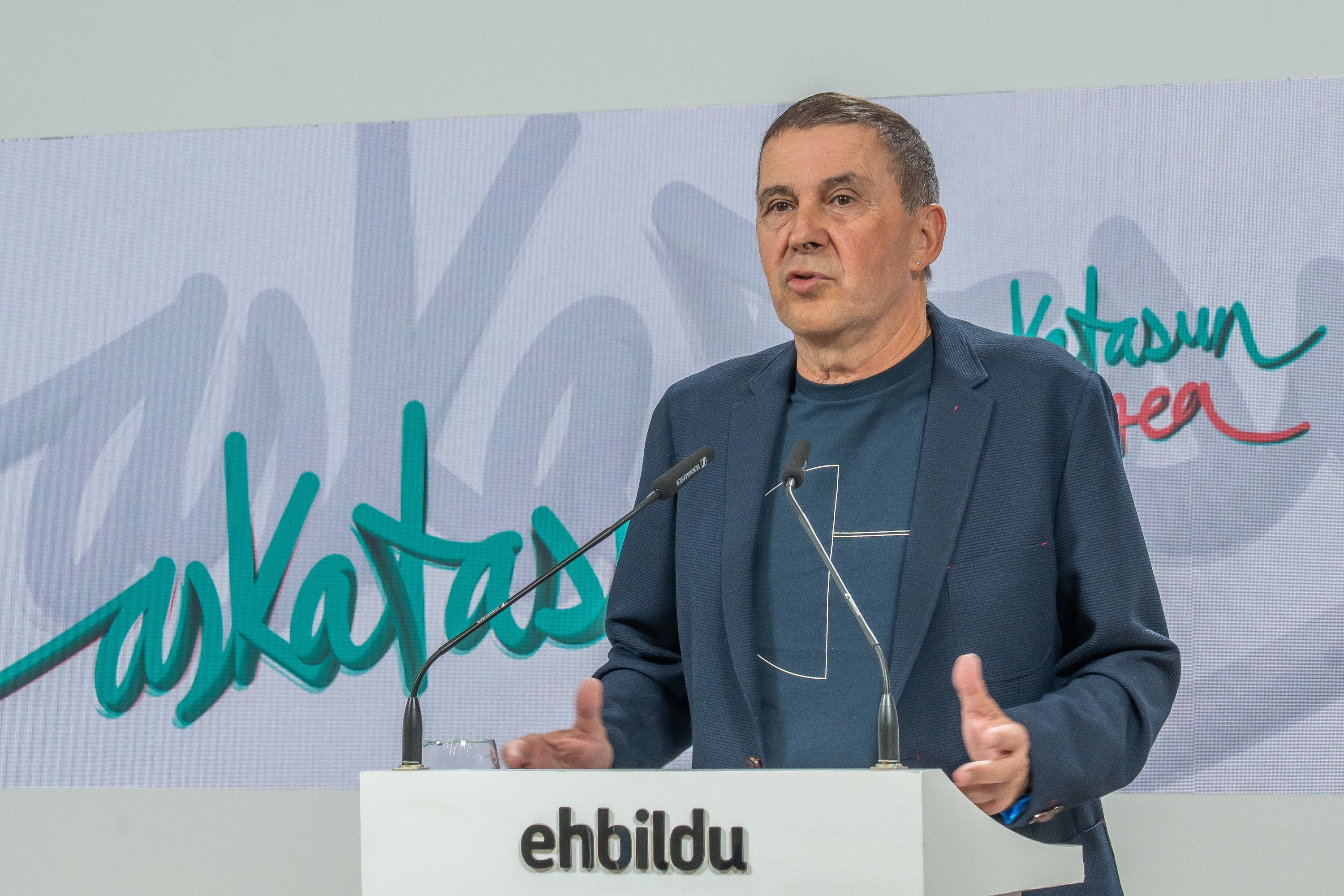 Arnaldo Otegi, gaur, Donostian. ANDONI CANELLADA / FOKU