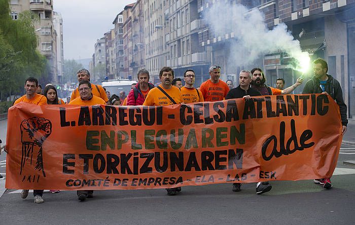 Langilek aspalditik ari dira protestan; argazkian, 2015eko mobilizazio bat. RAUL BOGAJO (FOKU)