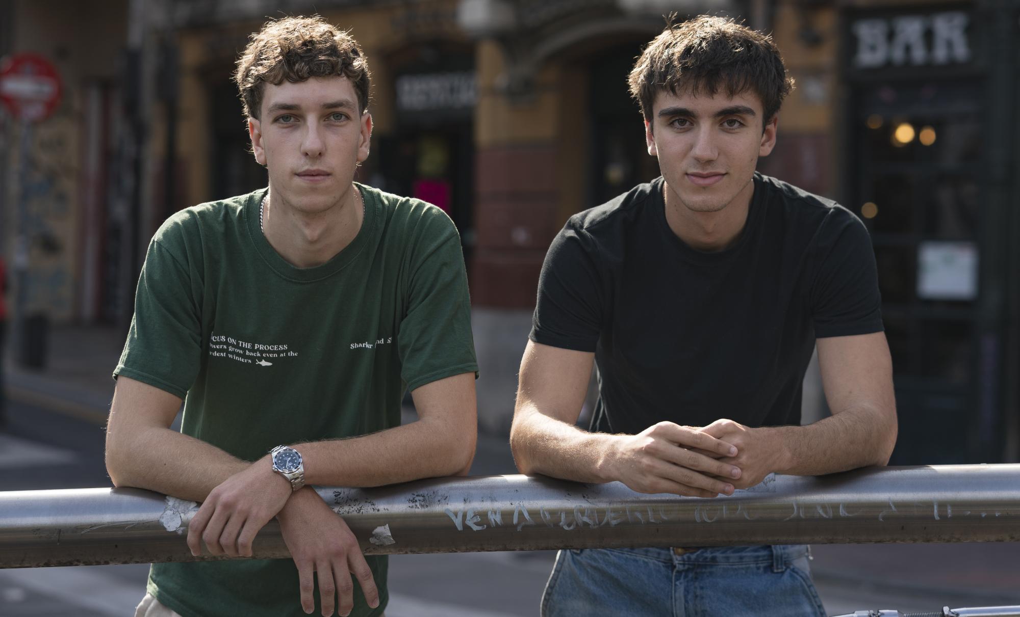 Beñat de Barron eta Xabier Cuesta, ostegunean, Bilbon. ARITZ LOIOLA / FOKU