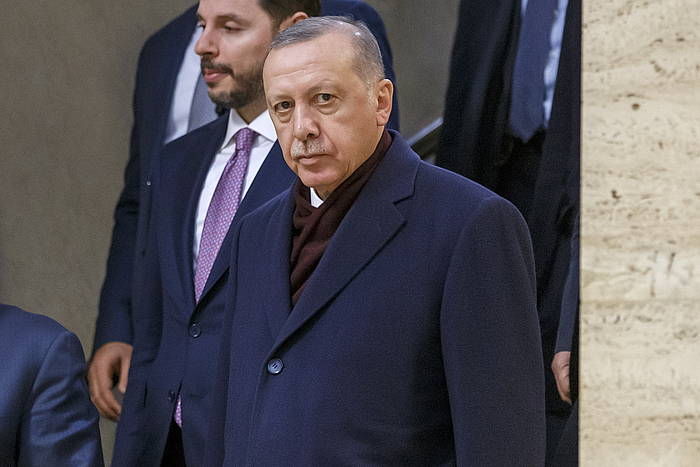 Recep Tayyip Erdogan, Suitzan, errefeuxiatuei buruzko goi bileran. EFE