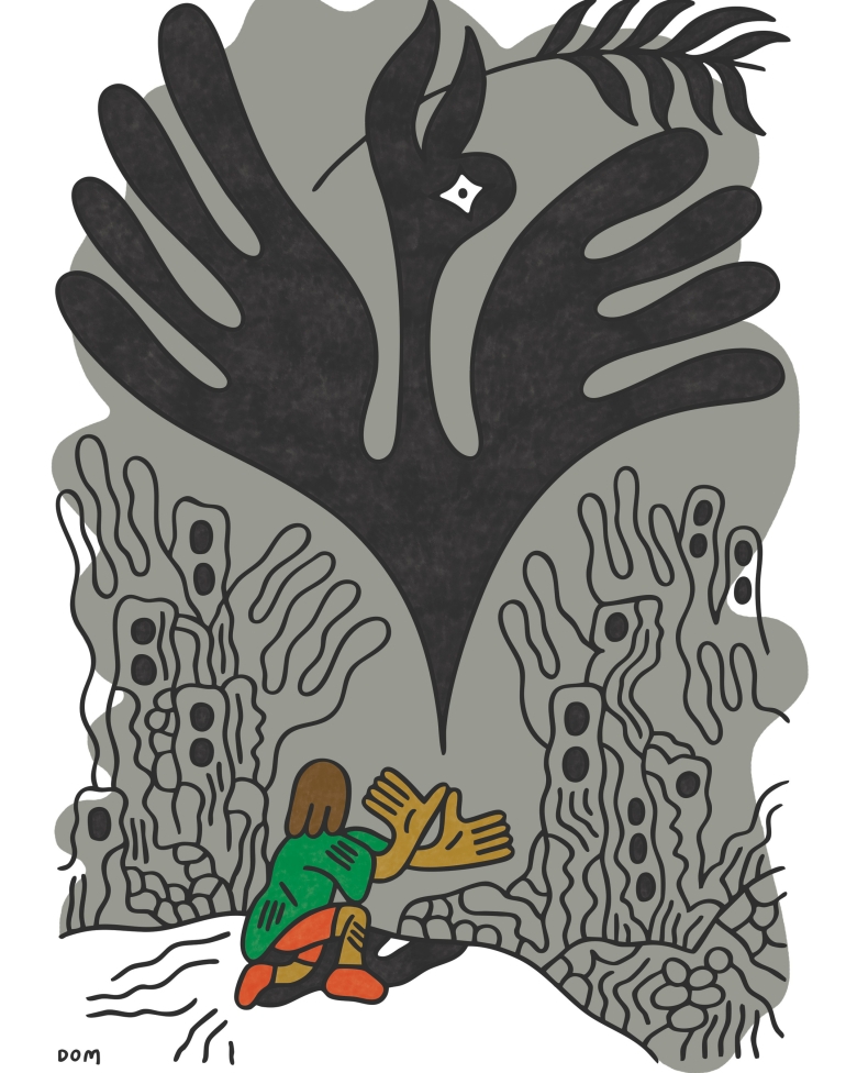 'Palestina askatu', DOM. MARRAZKIRITZIA