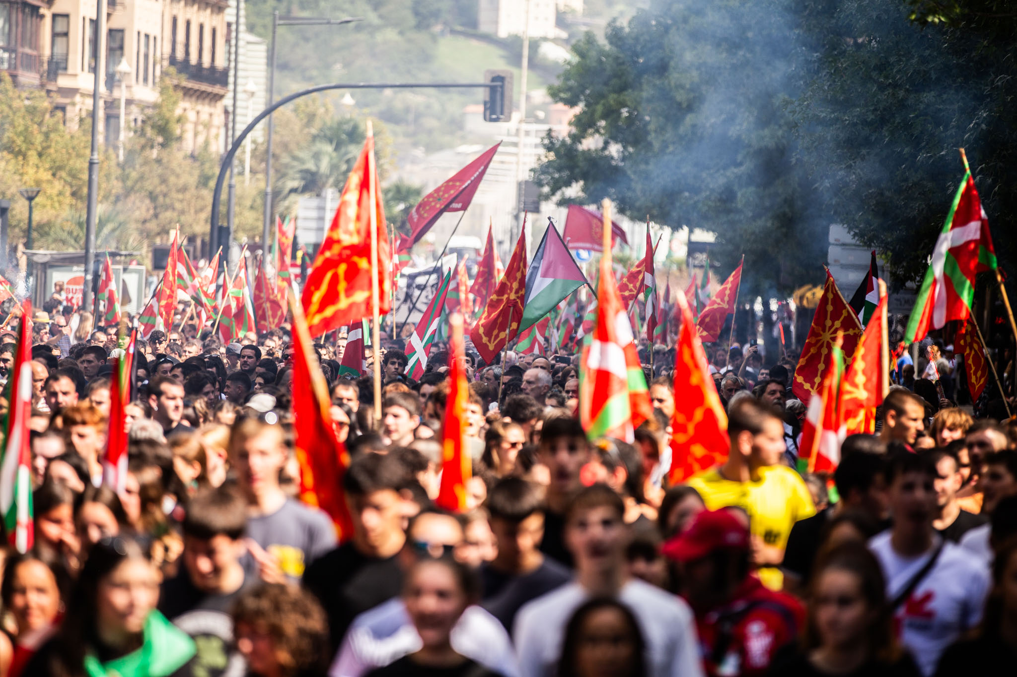 Ernai gazte antolakundearen manifestazioa Donostian, Txiki eta Otaegi gogoratzeko. ERNAI