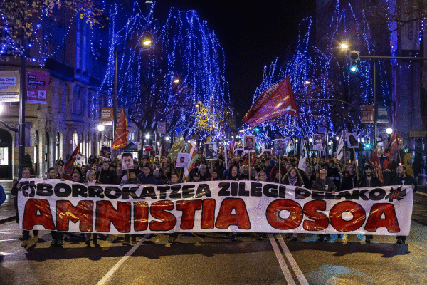 Amnistiaren Aldeko Mugimenduak joan den azaroan Bilbon egindako manifestazioa. ARITZ LOIOLA / FOKU