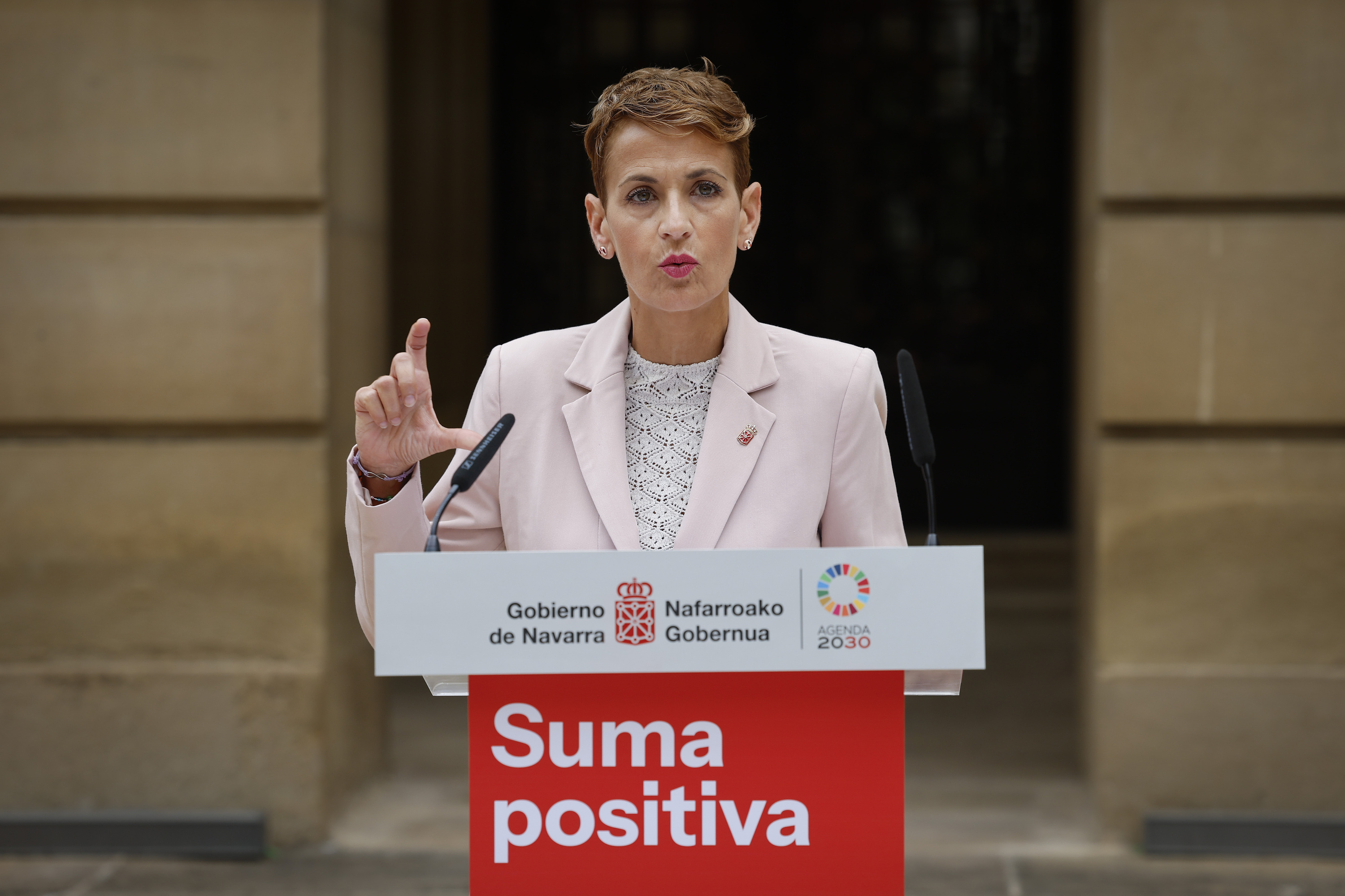 Nafarroako presidente Maria Txibite. VILLAR LOPEZ / EFE