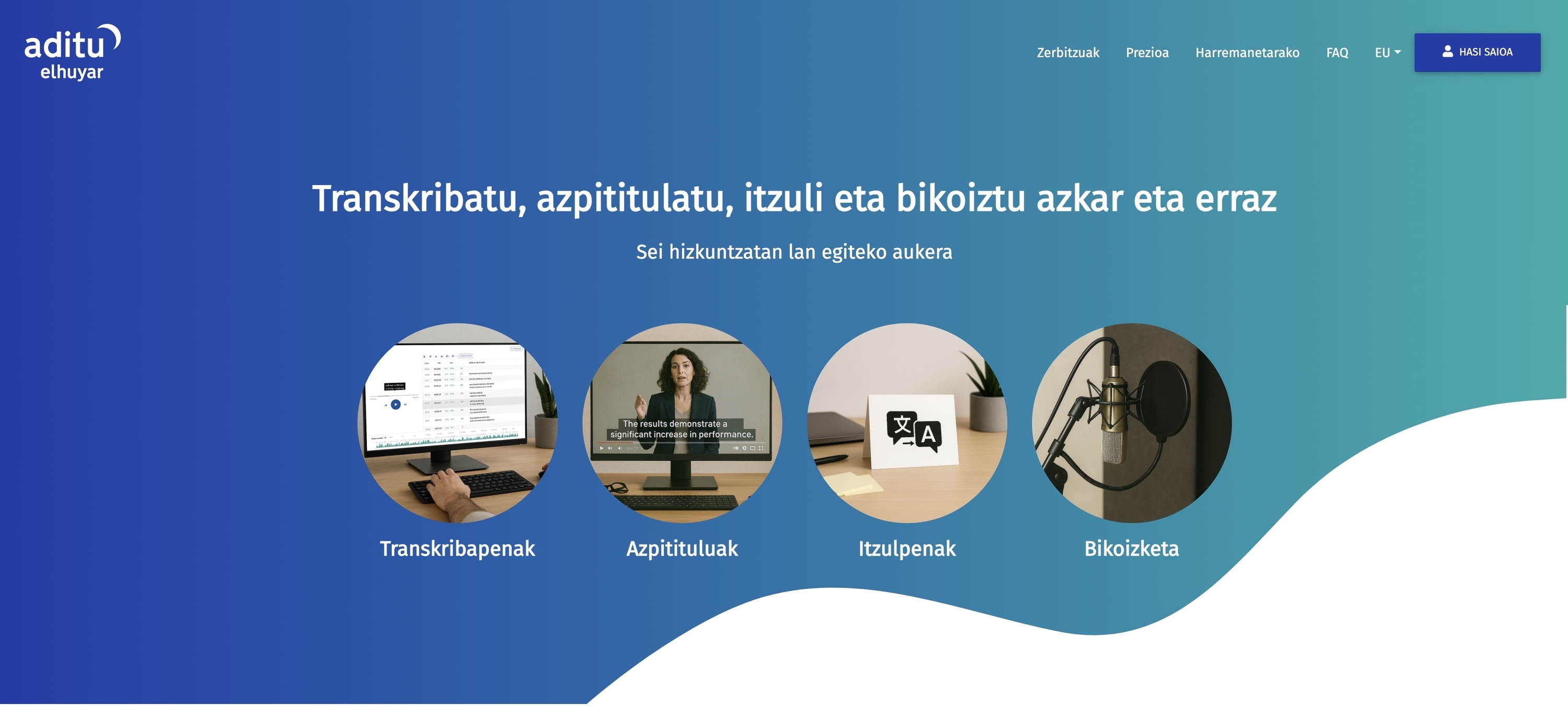 Elhuyarren Aditu plataforma. BERRIA
