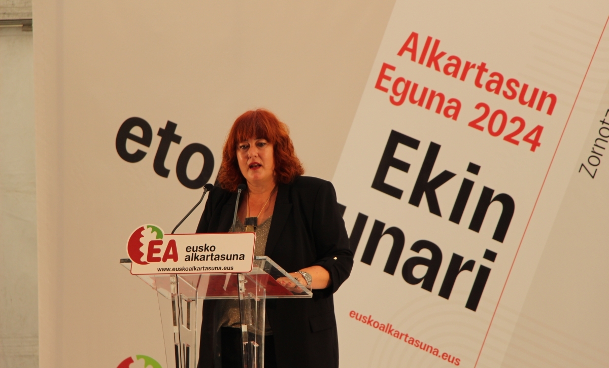 Eba Blanco, iazko Alkartasun Egunean. EA