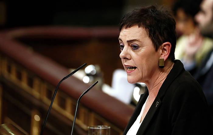 Mertxe Aizpurua EH Bilduko ordezkaria, gaur Madrilgo Kongresuan. MARISCAL / EFE