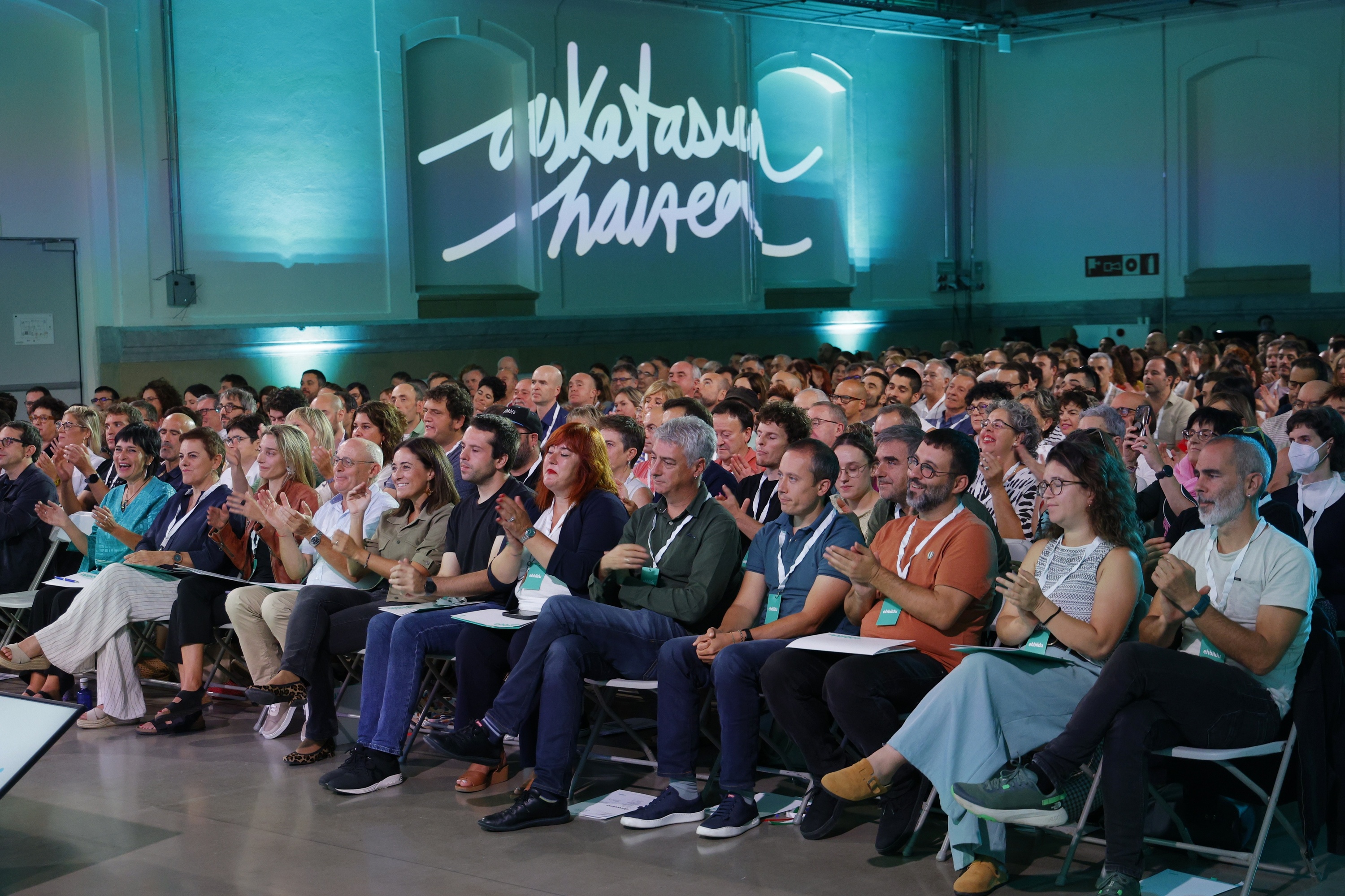 EH Bilduk konferentzia politikoa egin du gaur, Tabakaleran (Donostia). MAIALEN ANDRES / FOKU