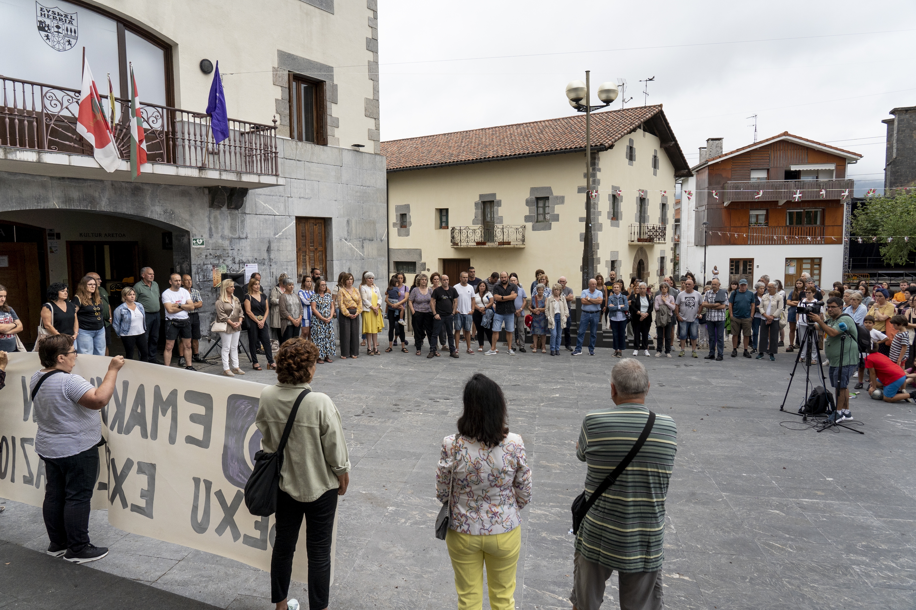 Iazko sarekadaren ondoren, sexu esplotazioaren aurka protesta egin zuten Adunan. IÑIGO URIZ / FOKU