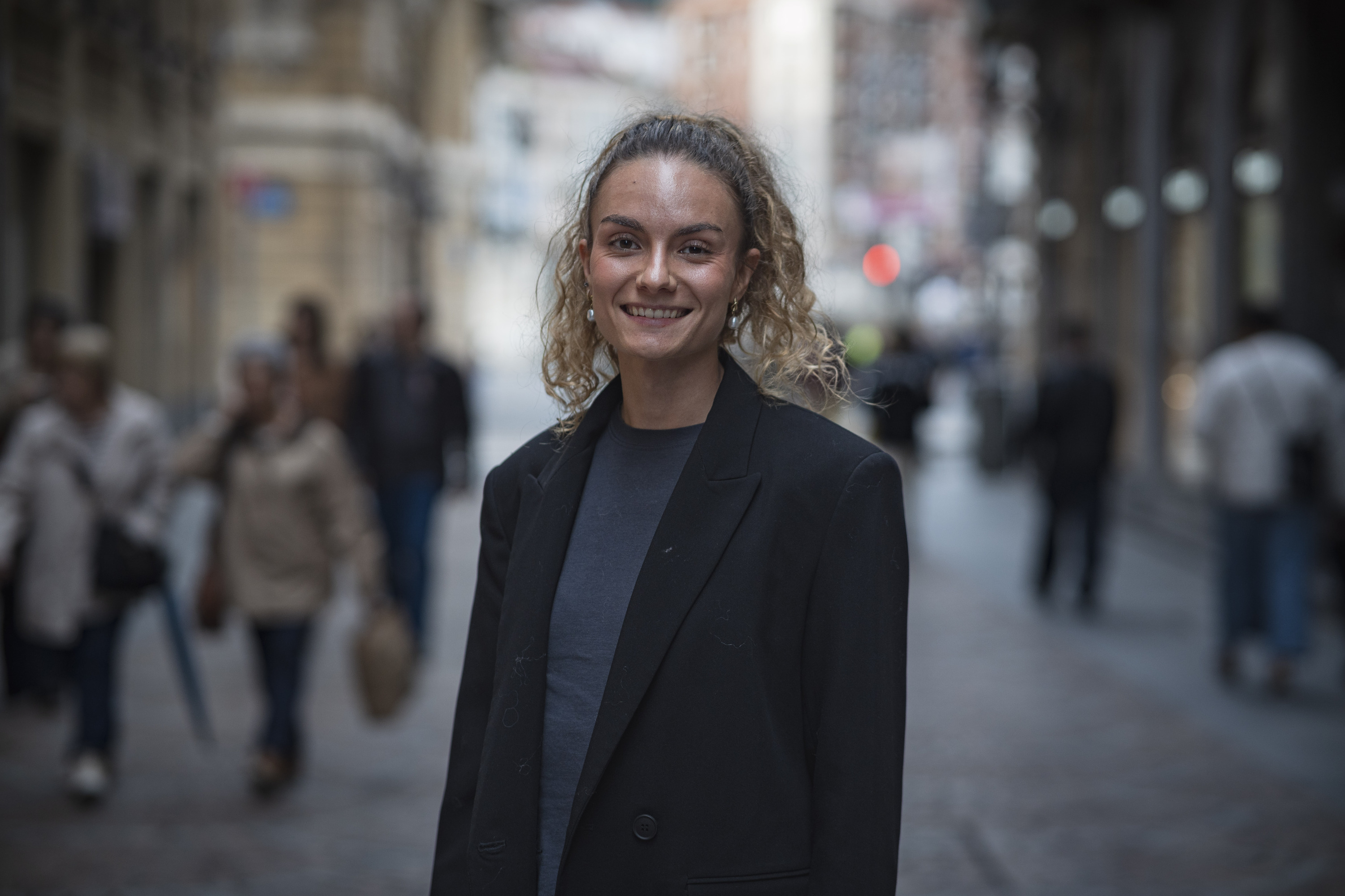 Irati Mitxelena atleta eta zientzialaria, herenegun, Bilbon. ARITZ LOIOLA / FOKU