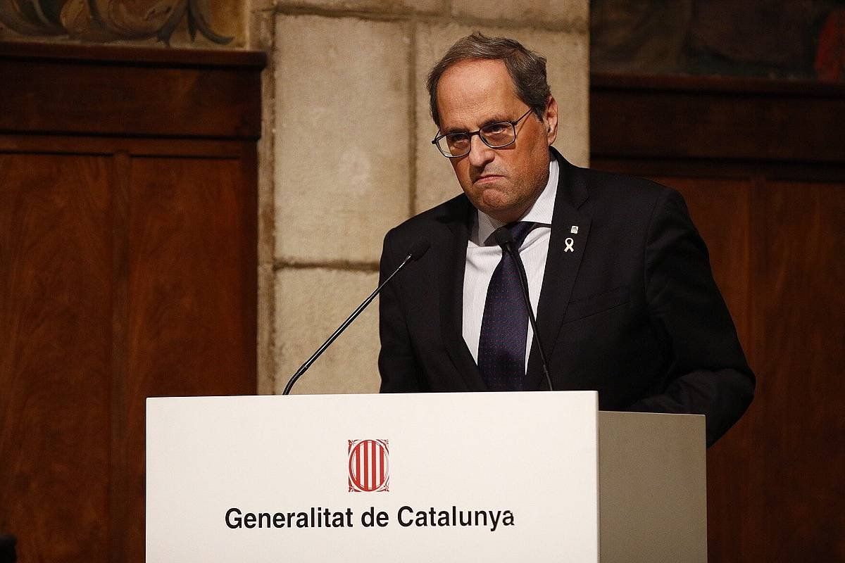 Quim Torra, artxiboko argazki batean. ALEJANDO GARCIA, EFE