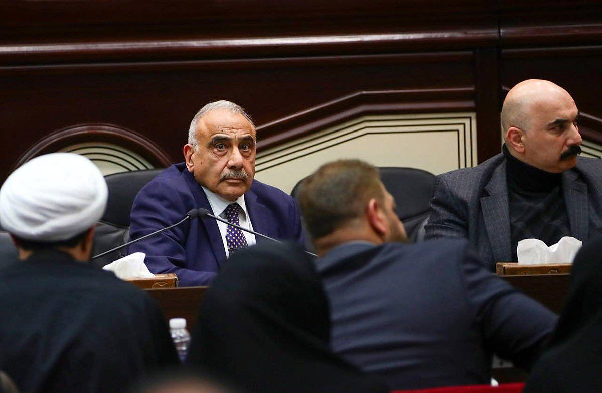 Adel Abdul-Mahdi Irakeko lehen ministroa, asteon, parlametuan. EFE