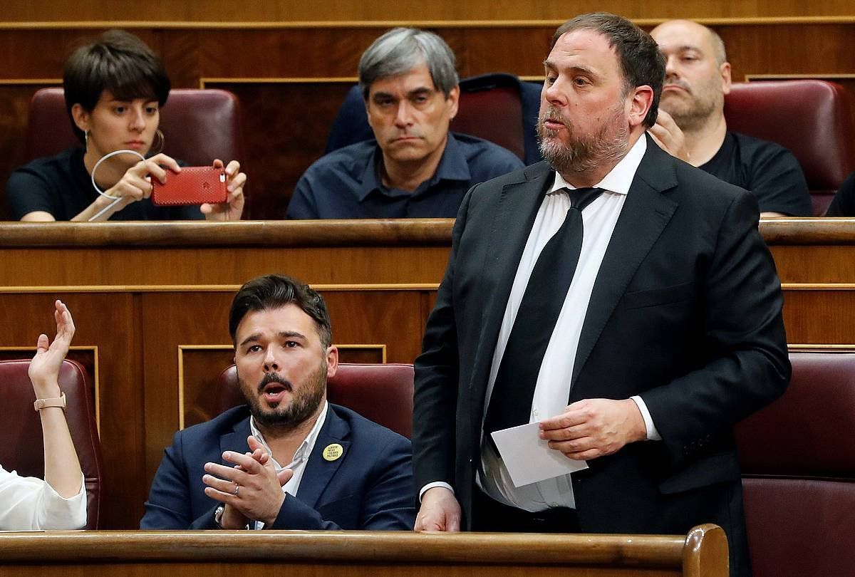 Oriol Junqueras, Espainiako Diputatuen Kongresuan. BALLESTEROS / EFE