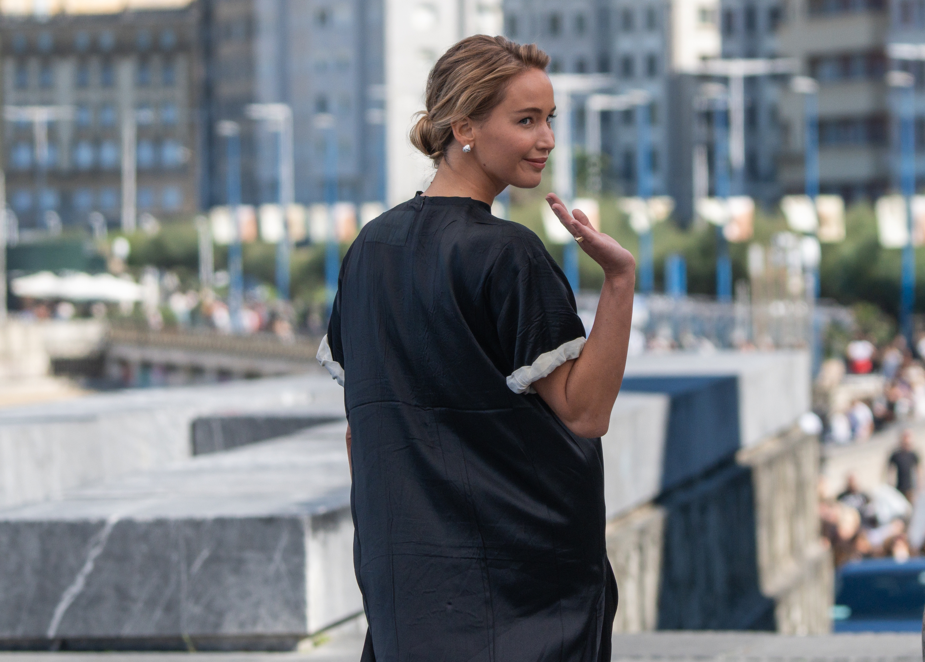 Jennifer Lawrence, gaur, Donostiako 73. Zinemaldian. ANDONI CANELLADA / FOKU