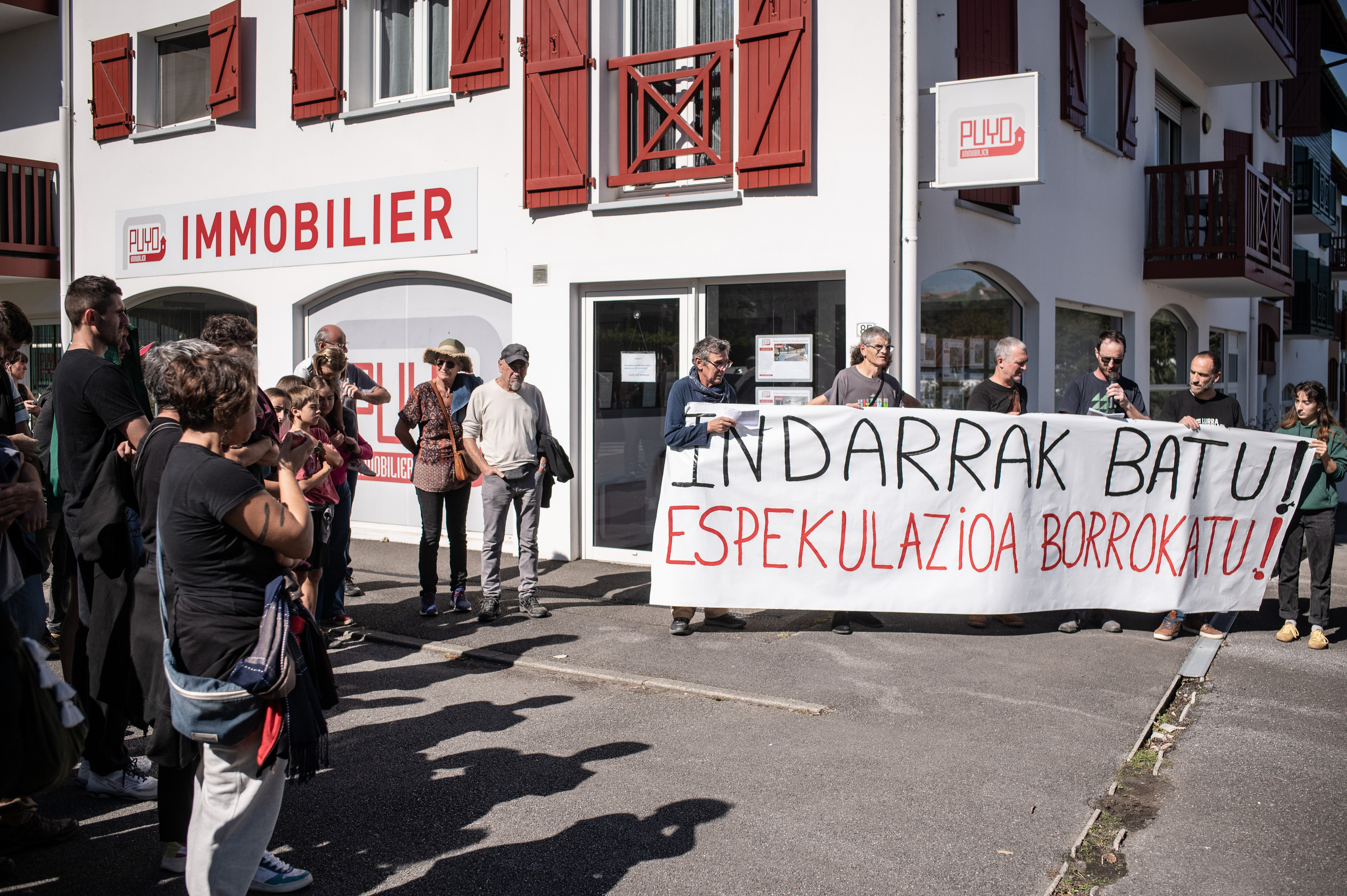 Hazparnen protesta, gaur. PATXI BELTZAIZ / FOKU