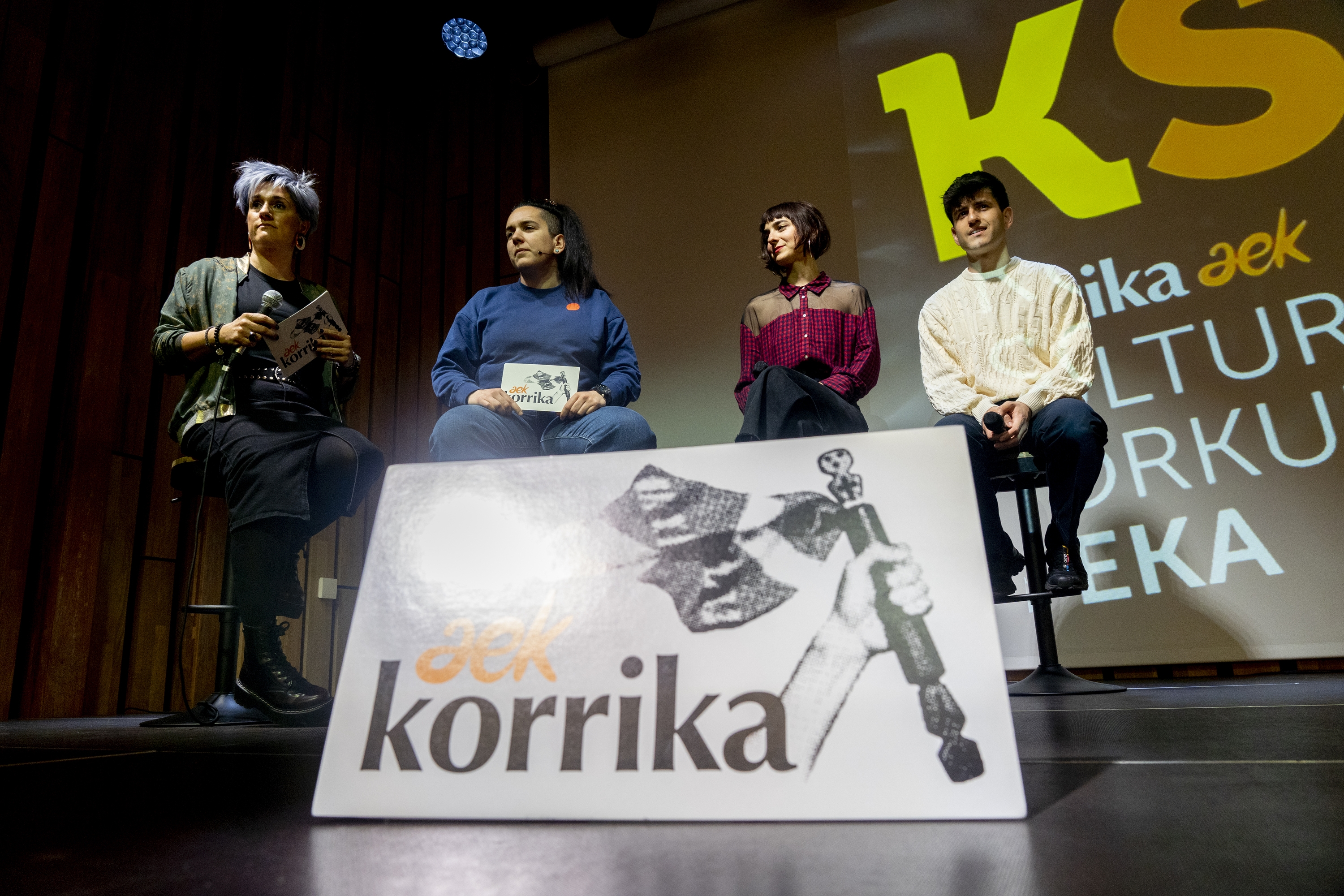 III. AEK-Korrika kultur sorkuntzarako bekaren aurkezpena, iragan apirilean, Gasteizen. RAUL BOGAJO / FOKU