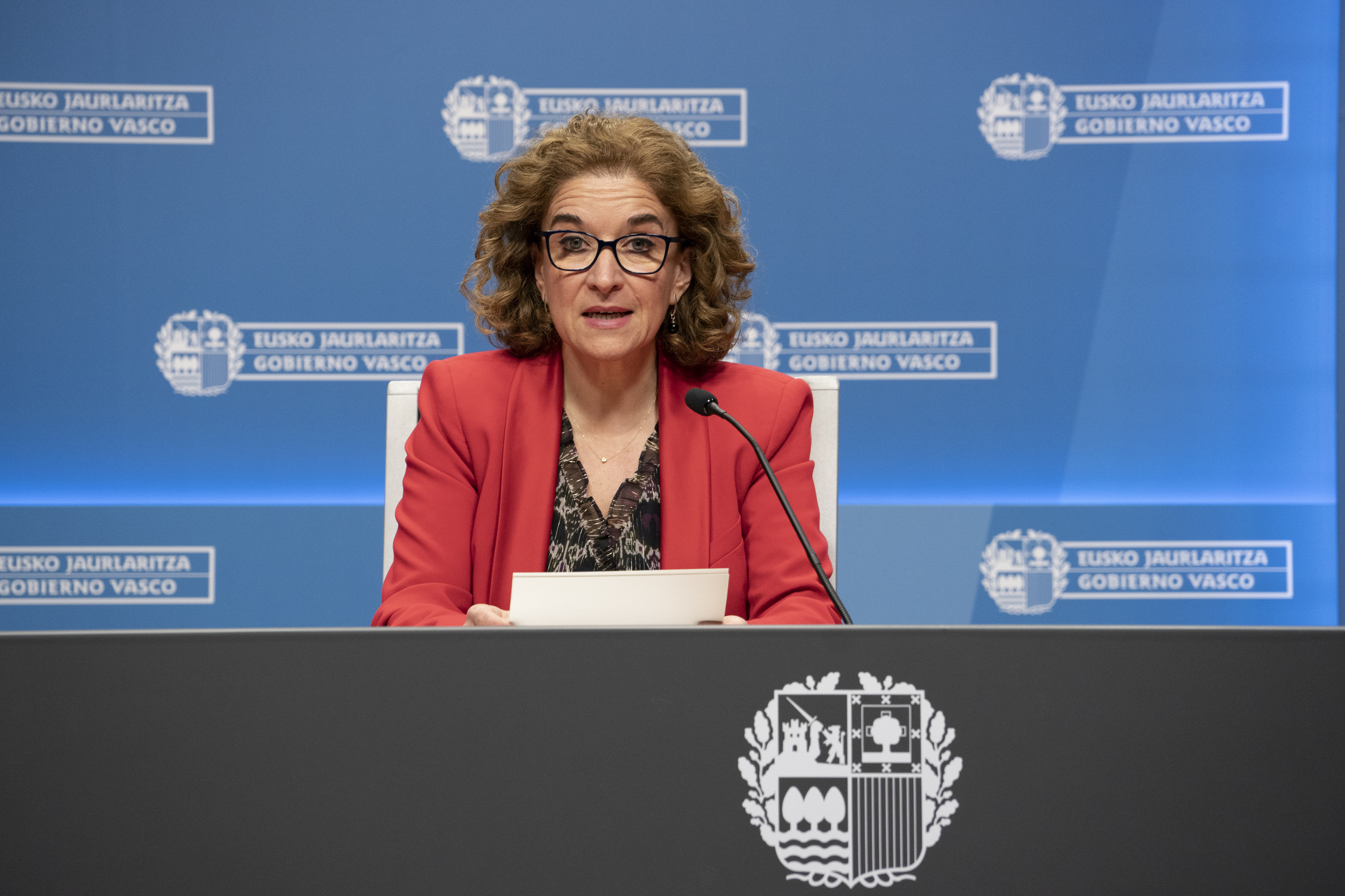 Ana Belen Otero Ongizate sailburuordea, agerraldi batean. IREKIA