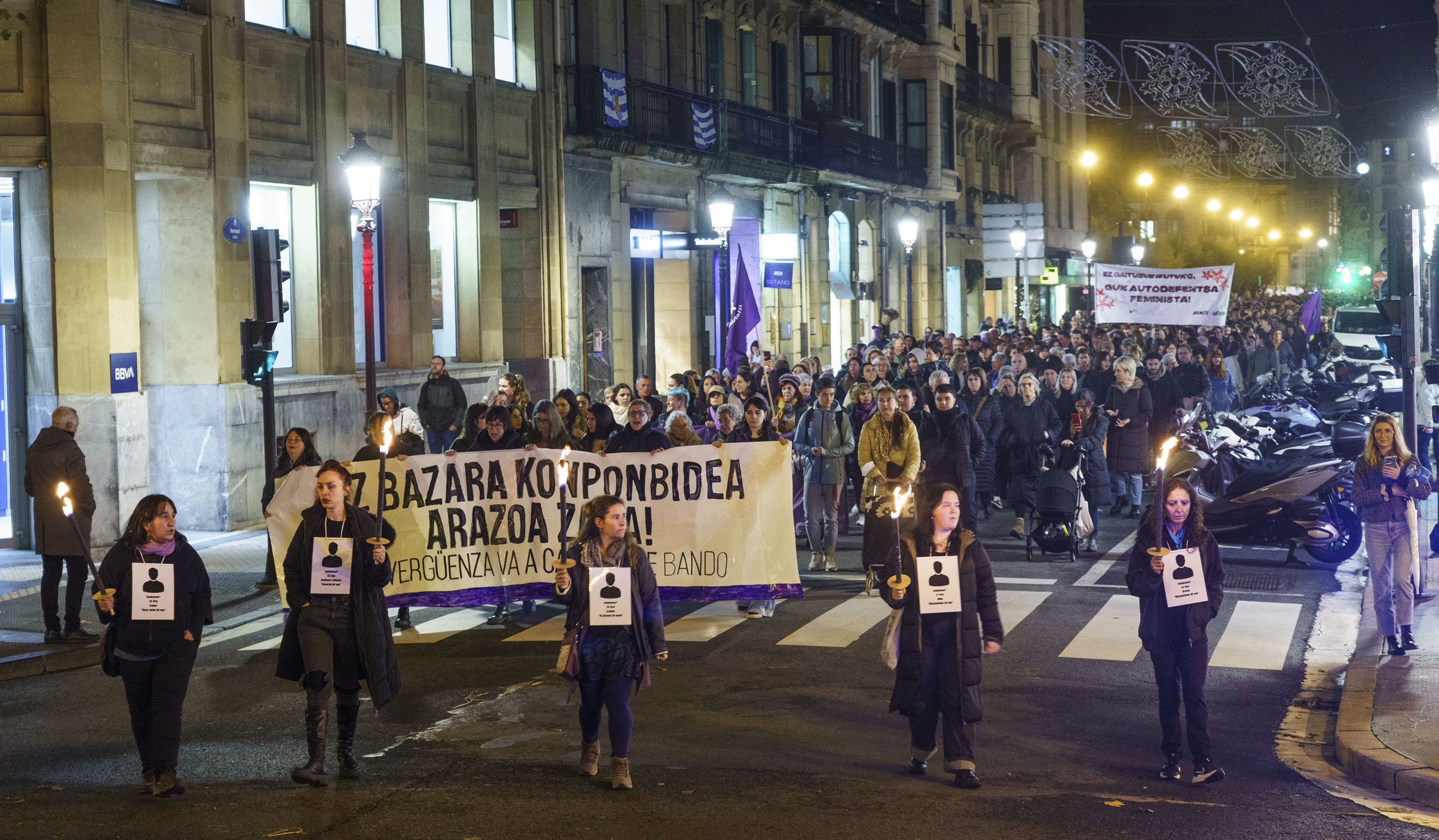 Iazko azaroan Indarkeria Matxistaren Aurkako Egunean Donostian egindako manifestazioa. JON URBE / FOKU