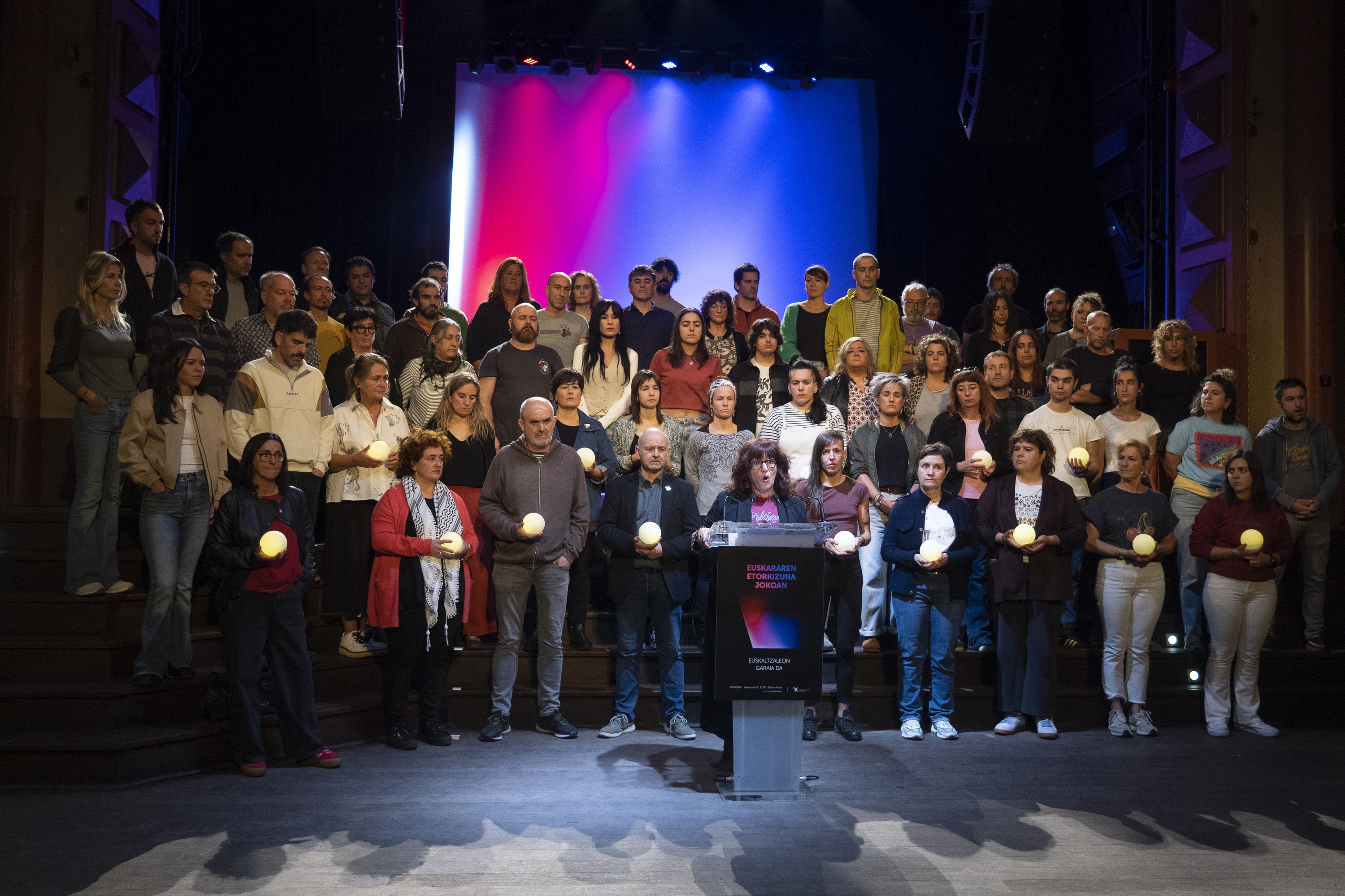 (ID_15394710) (Monika del Valle/@FOKU) 2025-10-07, Bilbo. Euskalgintzaren Kontseiluaren agerraldia, abenduaren 27an Bilbao Arenan e...
