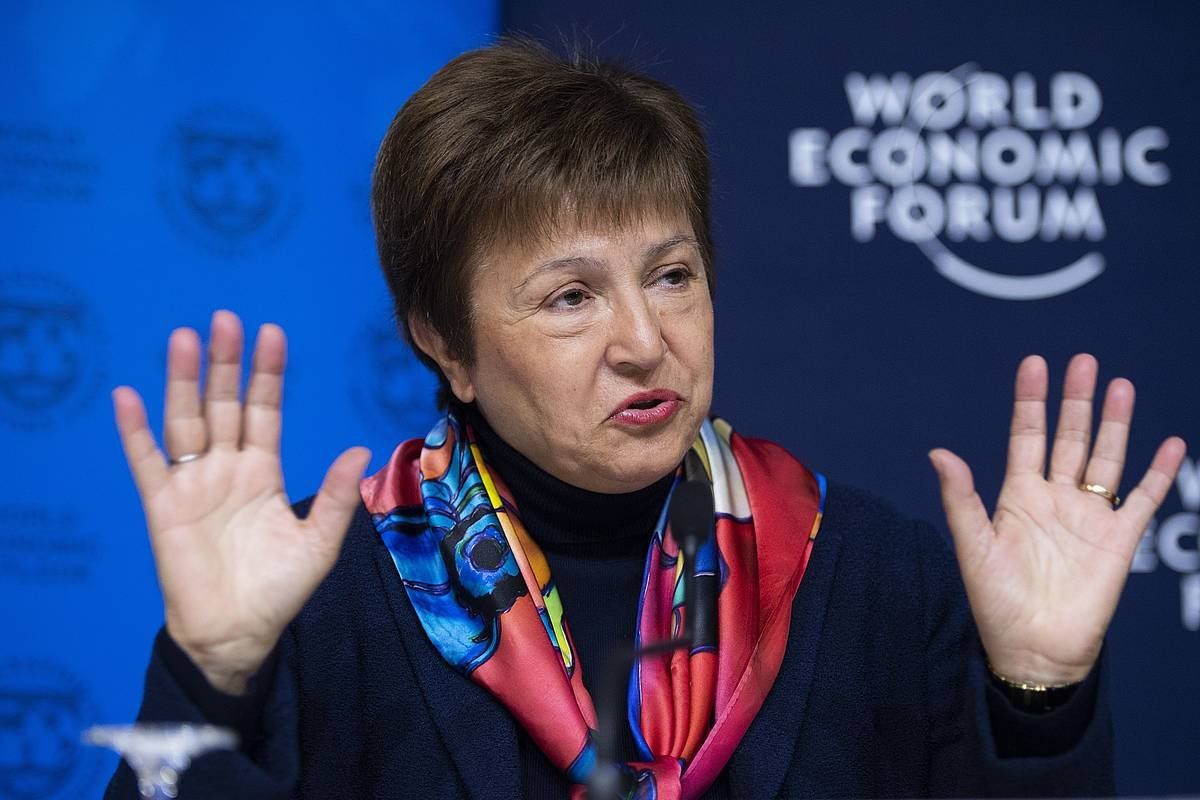 Kristalina Georgieva NDFko zuzendaria, Davosen. GIAN EHRENZELLER / EFE