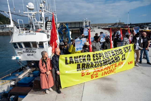 (ID_15405187) (Gorka Rubio/@FOKU) 2025-10-10, Getaria. Beti Aingeru arrantzontziko tripulatzaileen agerraldia, ustezko matxinadaren... (ID_15405187) (Gorka Rubio/@FOKU) 2025-10-10, Getaria. Beti Aingeru arrantzontziko tripulatzaileen agerraldia, ustezko matxinadaren...