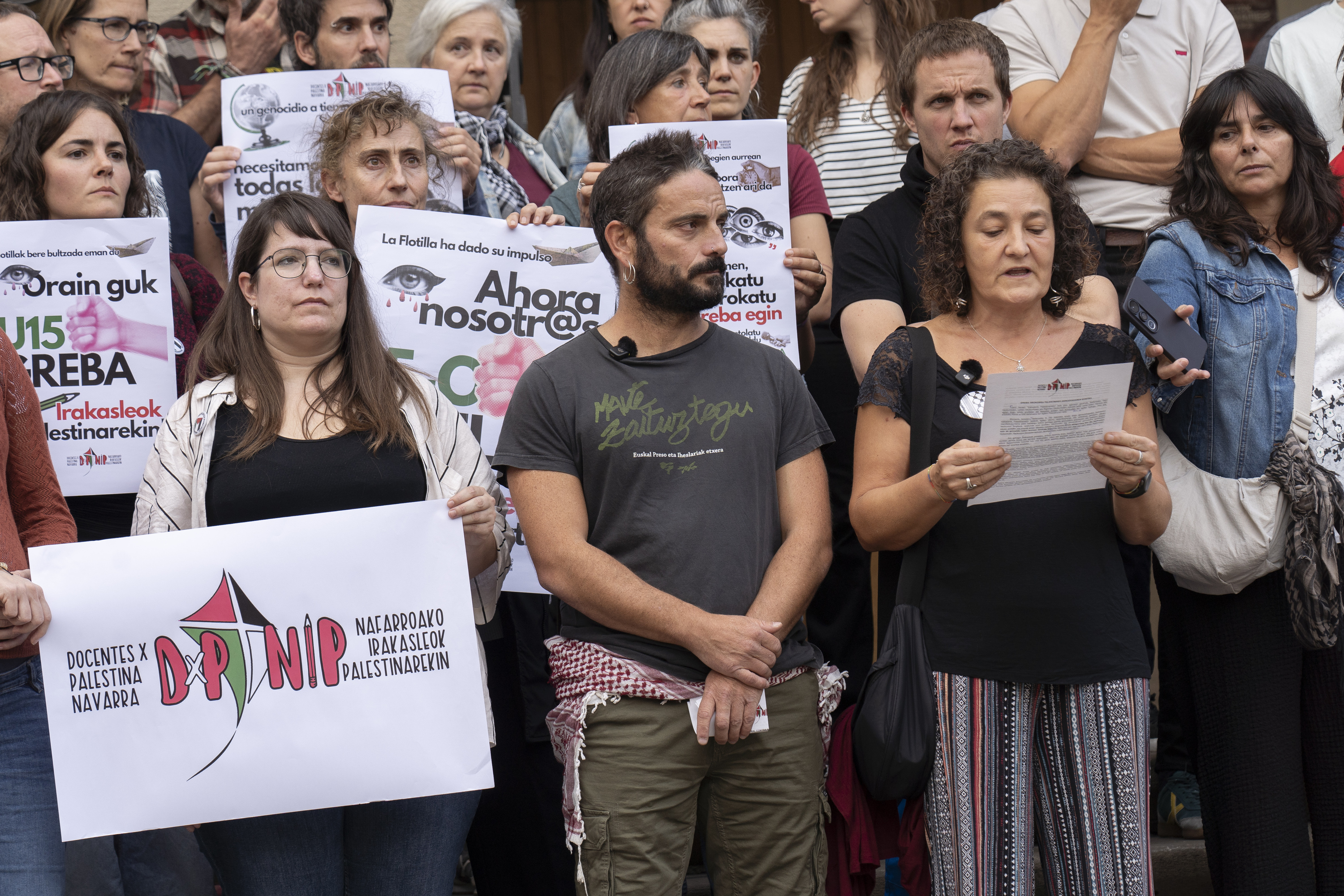 Nafarroako zazpiehunetik gora irakaslek grebarako deia egin dute Palestinaren alde