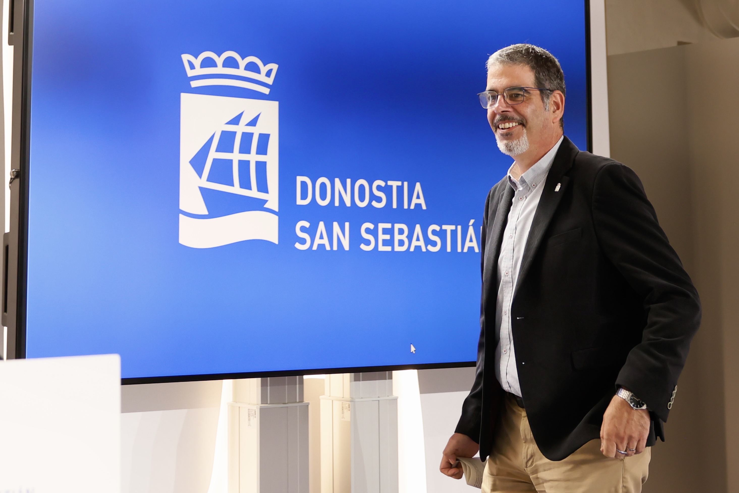 Eneko Goia astelehenean, Donostiako Udalean. JAVI COLMENERO / EFE