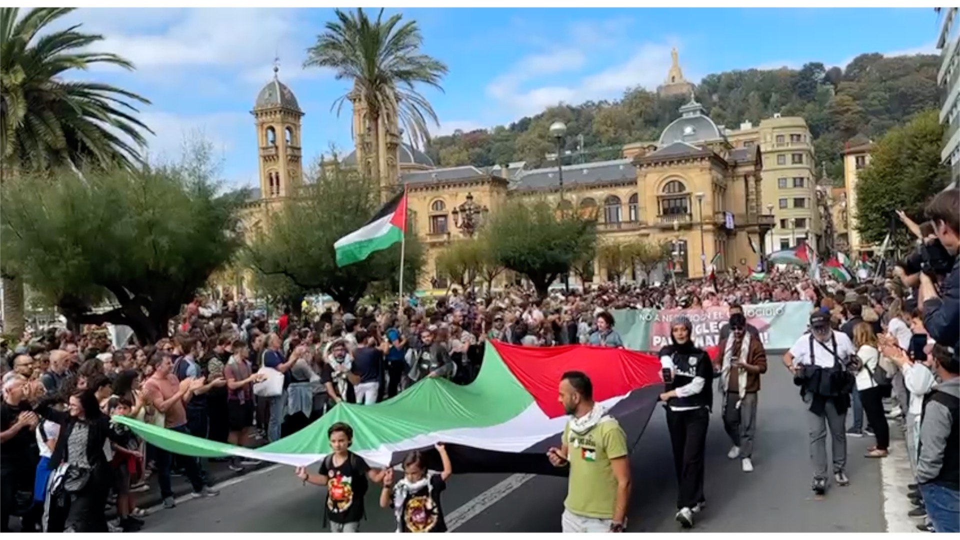 Palestinaren aldeko mobilizazioak Hegoaldeko lau hiriburuetan