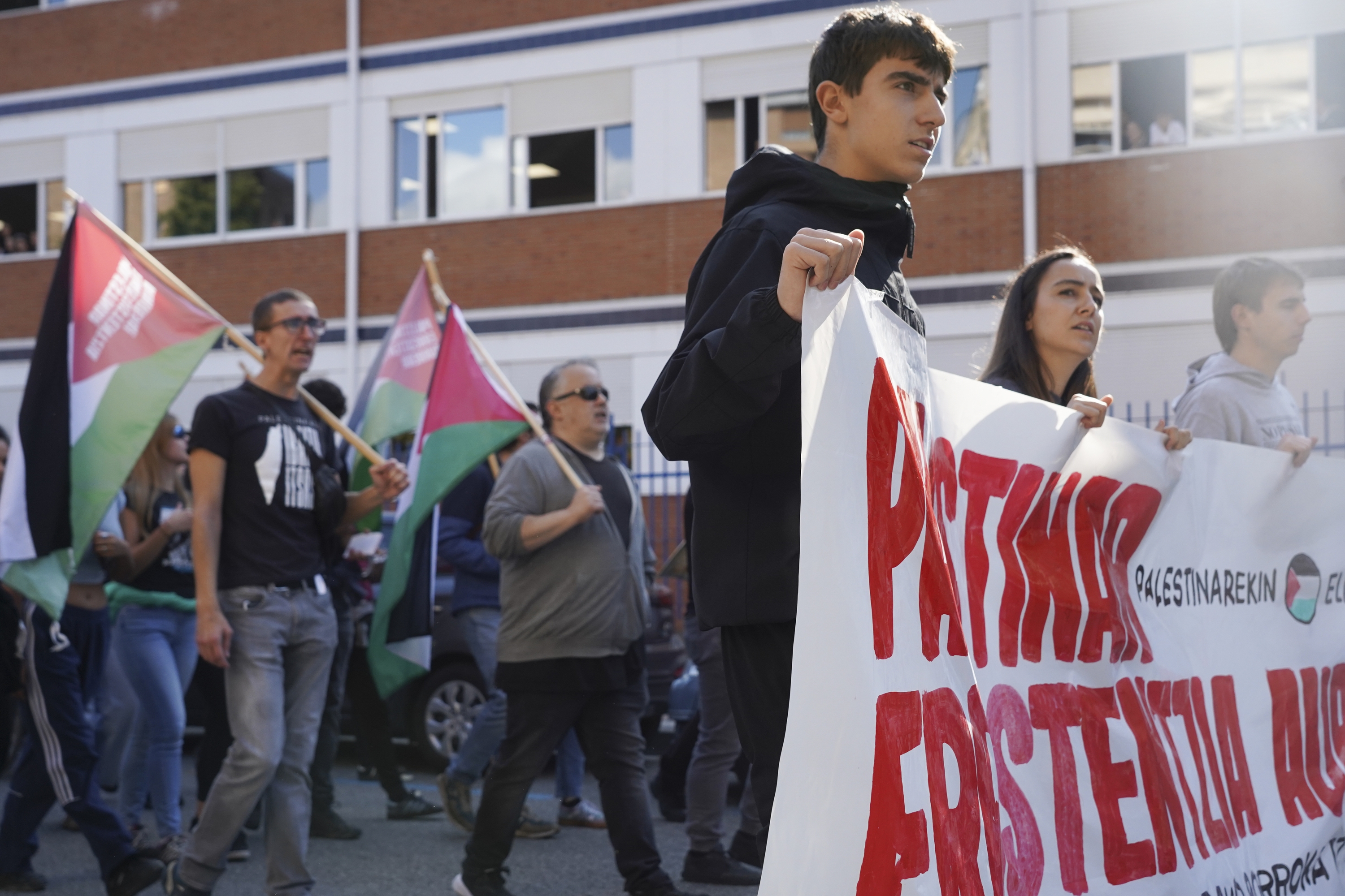 Palestinaren Elkartasuna manifestazio nagusiko zutabe bat izan da. JAGOBA MANTEROLA / FOKU