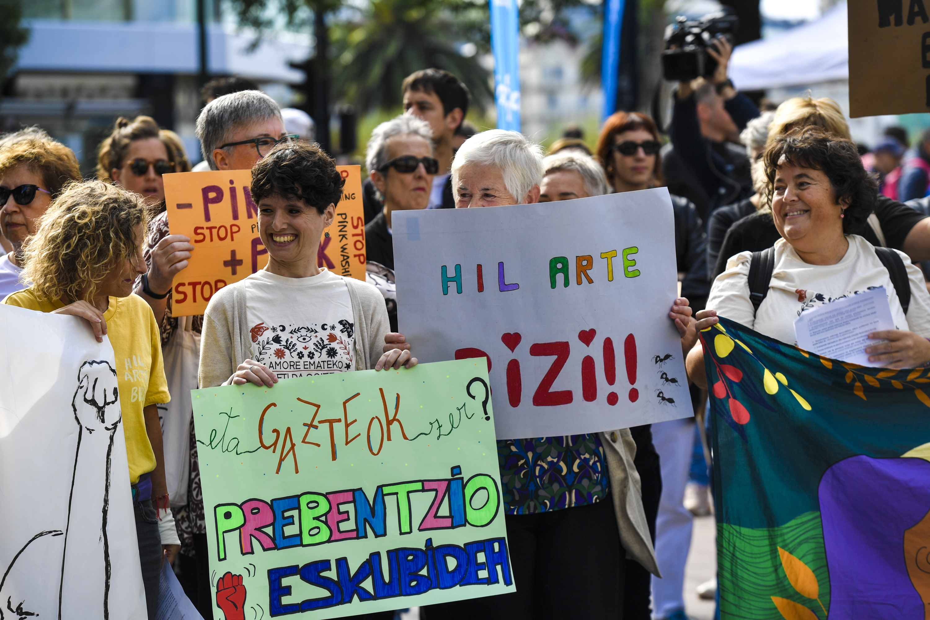 Andreen protesta, iaz, Donostian. GORKA RUBIO / FOKU