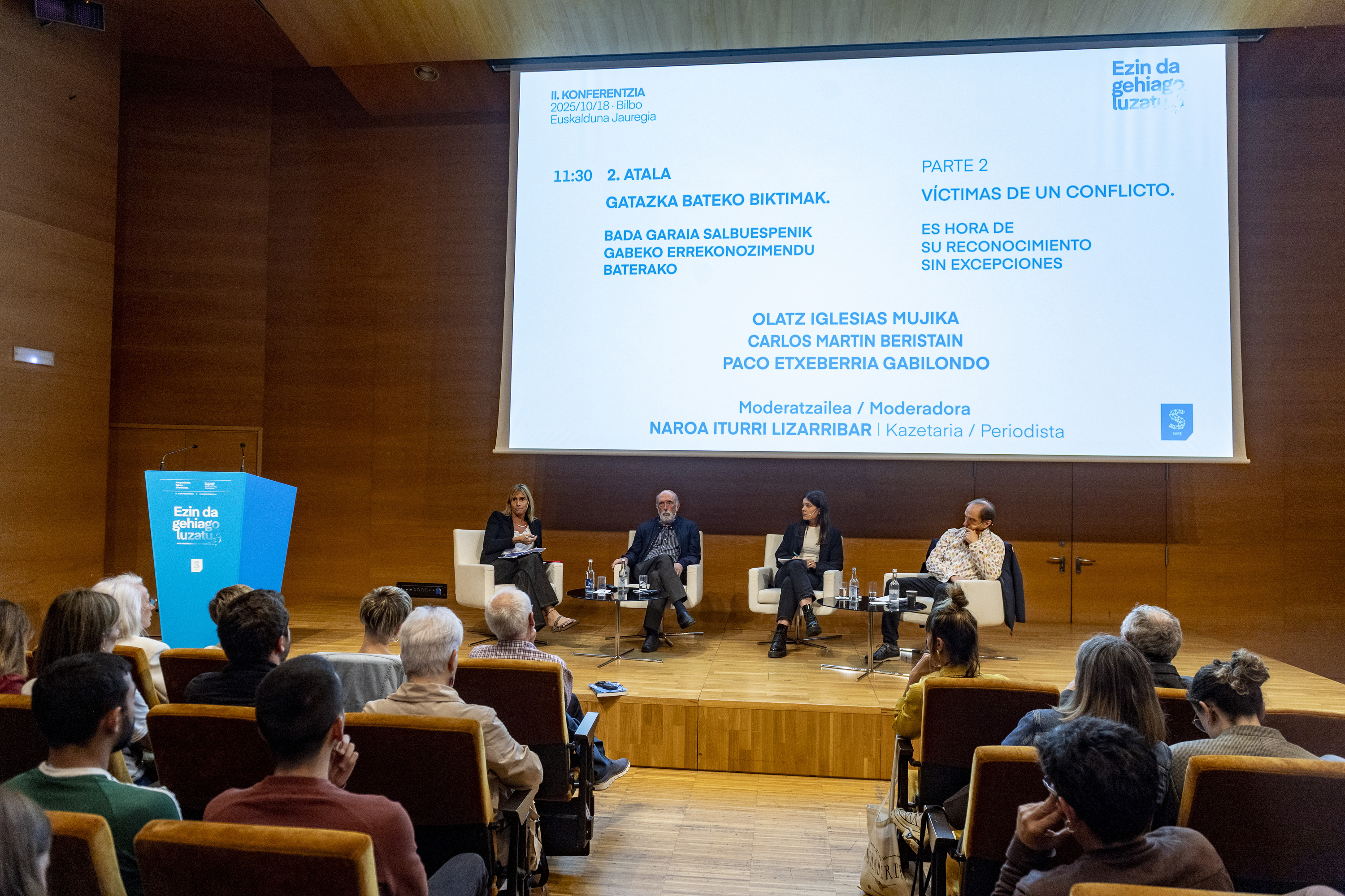 Iturri, Etxeberria, Iglesias eta Beristain, Sareren konferentzia politikoan. JAIZKI FONTANEDA / FOKU