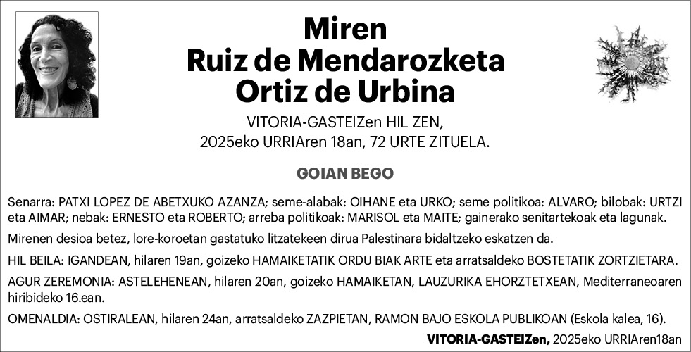 MIREN RUIZ DE MENDAROZKETA ORTIZ DE URBINA 1