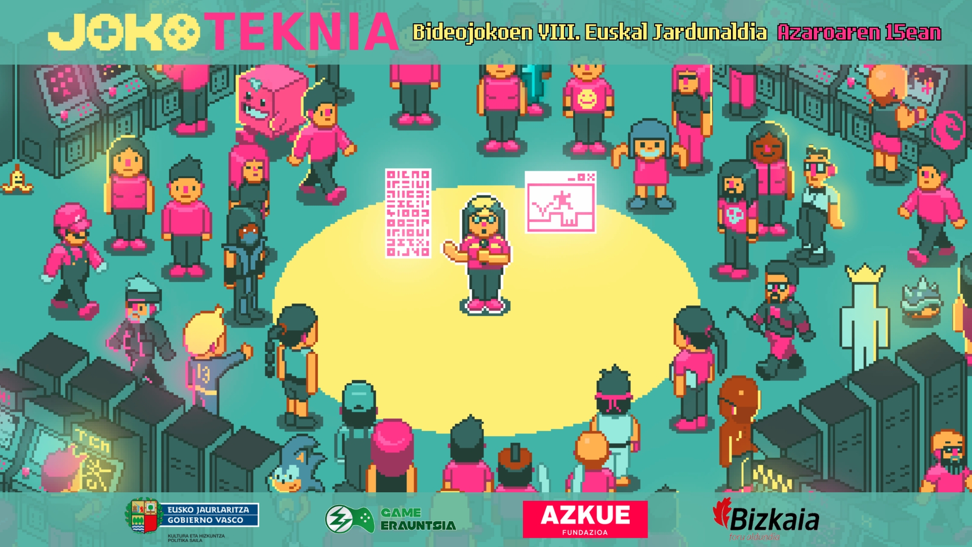  Jokoteknia jardunaldiak iragartzeko kartela. GAME ERAUNTSIA