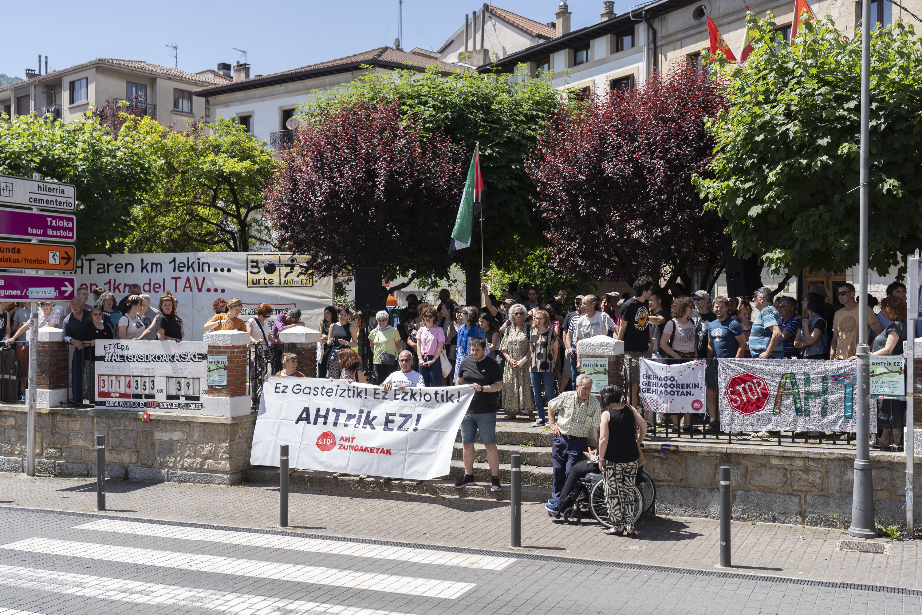 AHTaren aurkako mobilizazioa Altsasun, aurtengo maiatzean. IÑIGO URIZ / FOKU