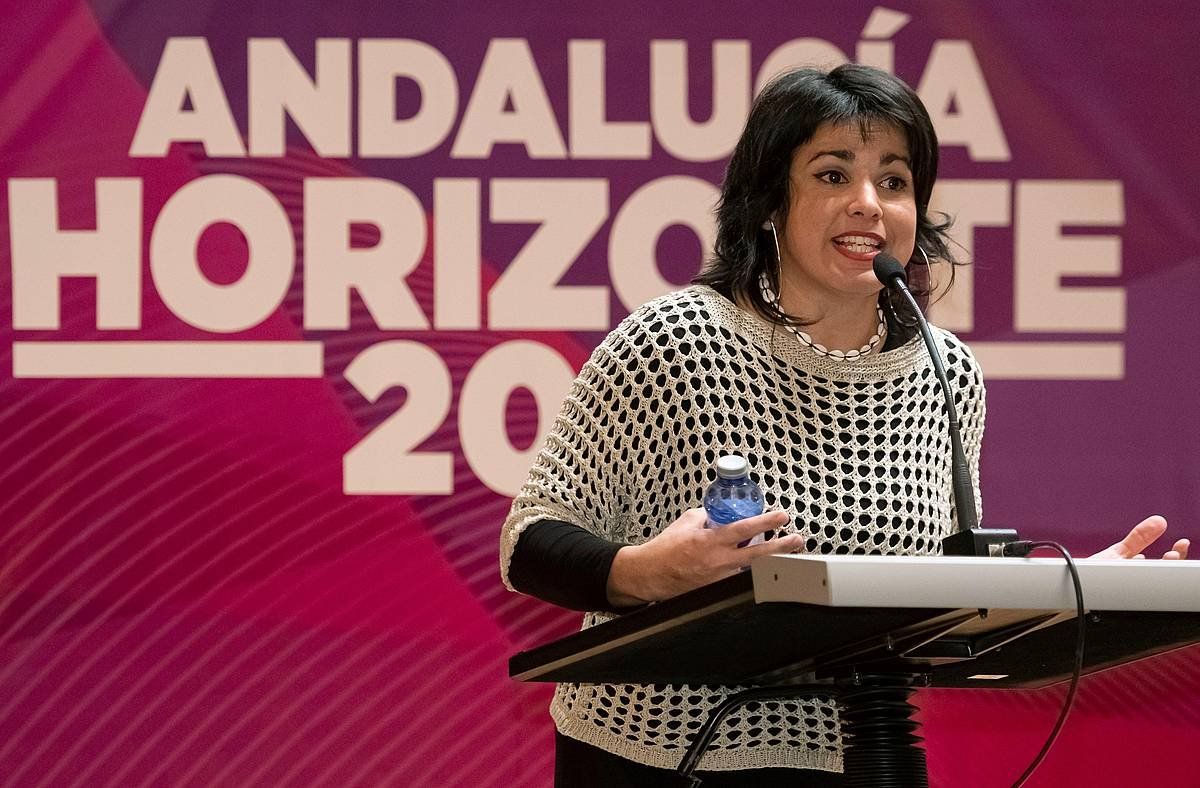 Teresa Rodriguez, Podemos Andaluziako idazkar nagusia. RAUL CARO CADENAS / EFE