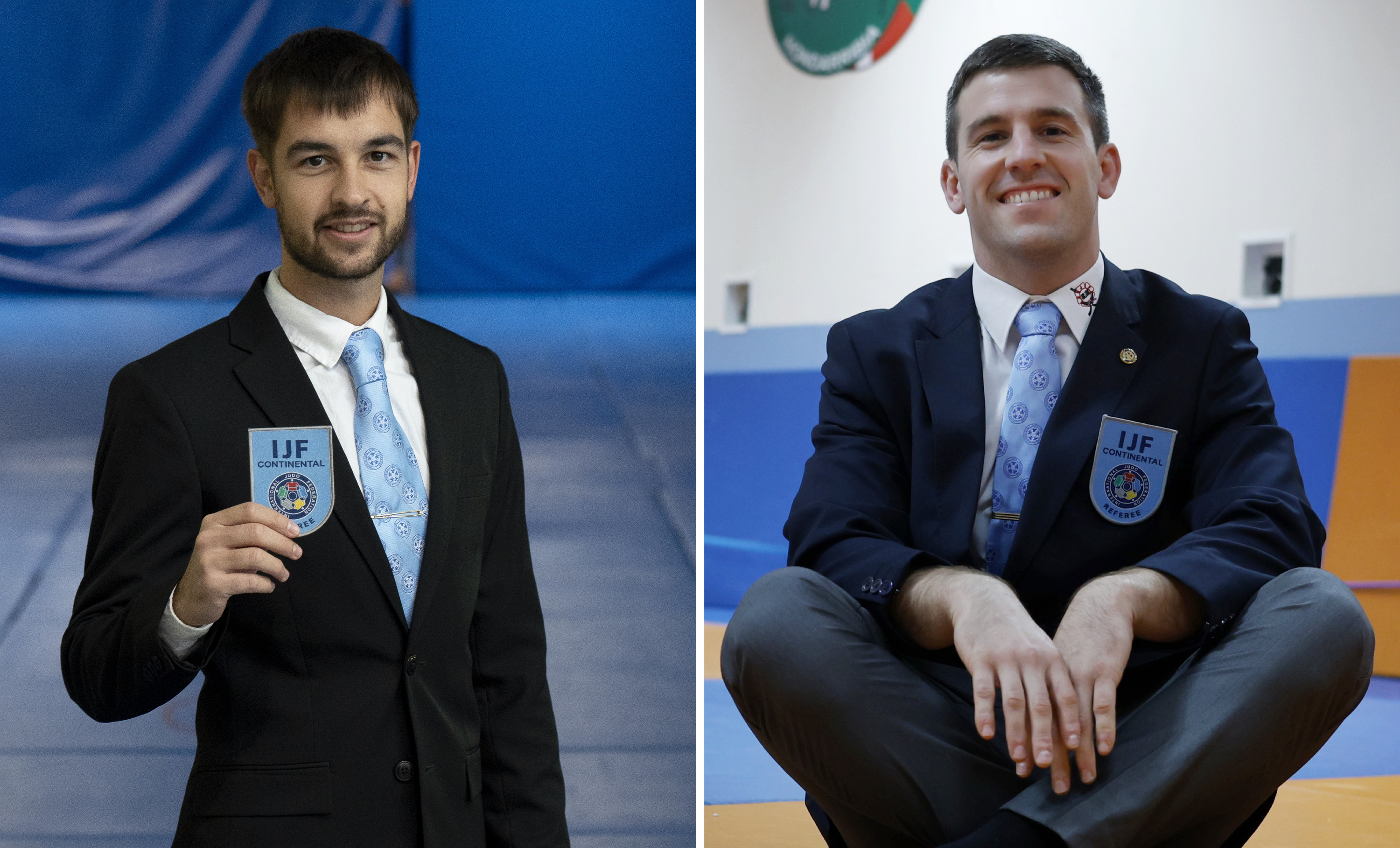Asier Marco eta Iker Otegi judoko epaileak. IÑIGO URIZ ETA MAIALEN ANDRES / FOKU