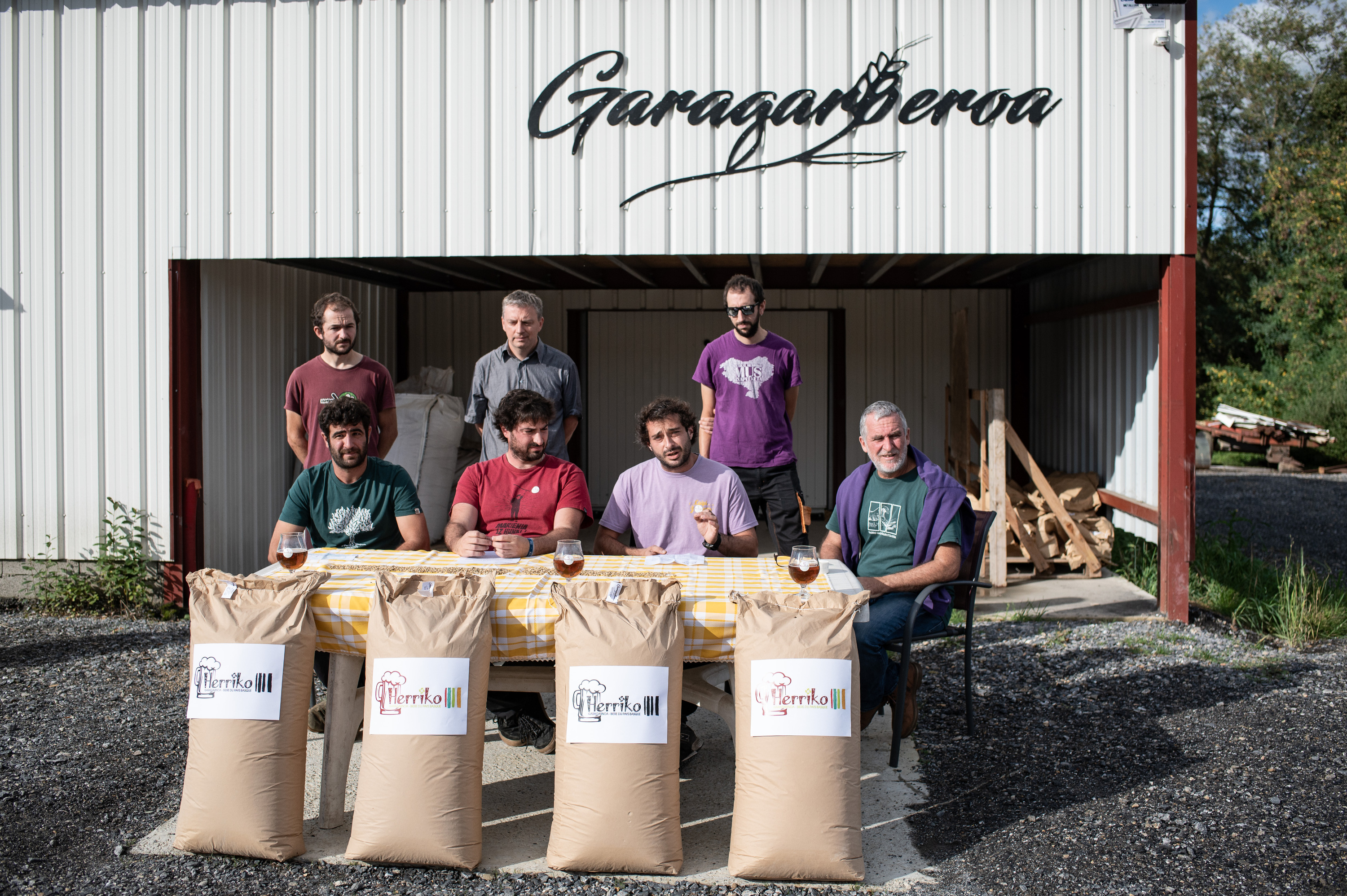 Herriko Garagardoa marka aurkezteko prentsaurrekoa, Donamartirin, iragan astean. PATXI BELTZAIZ