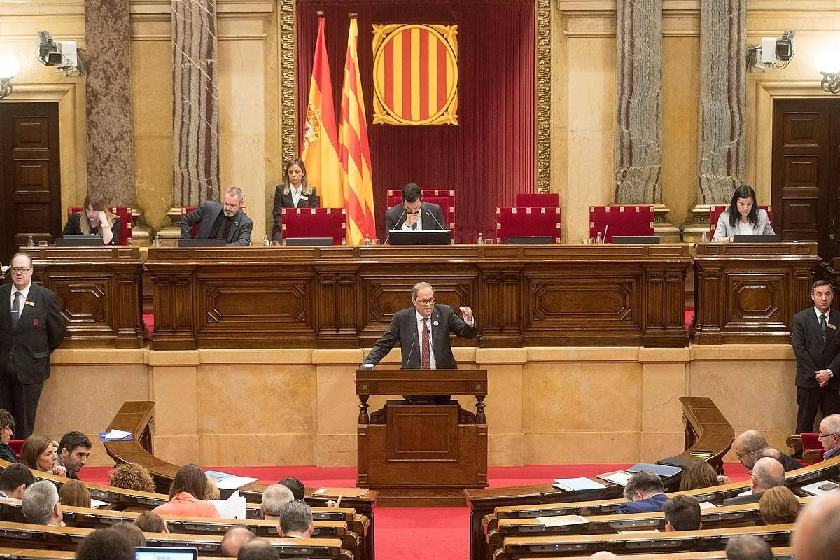 Kataluniako Parlamentuko saio bat, iazko ekainean. MARTA PéREZ, EFE