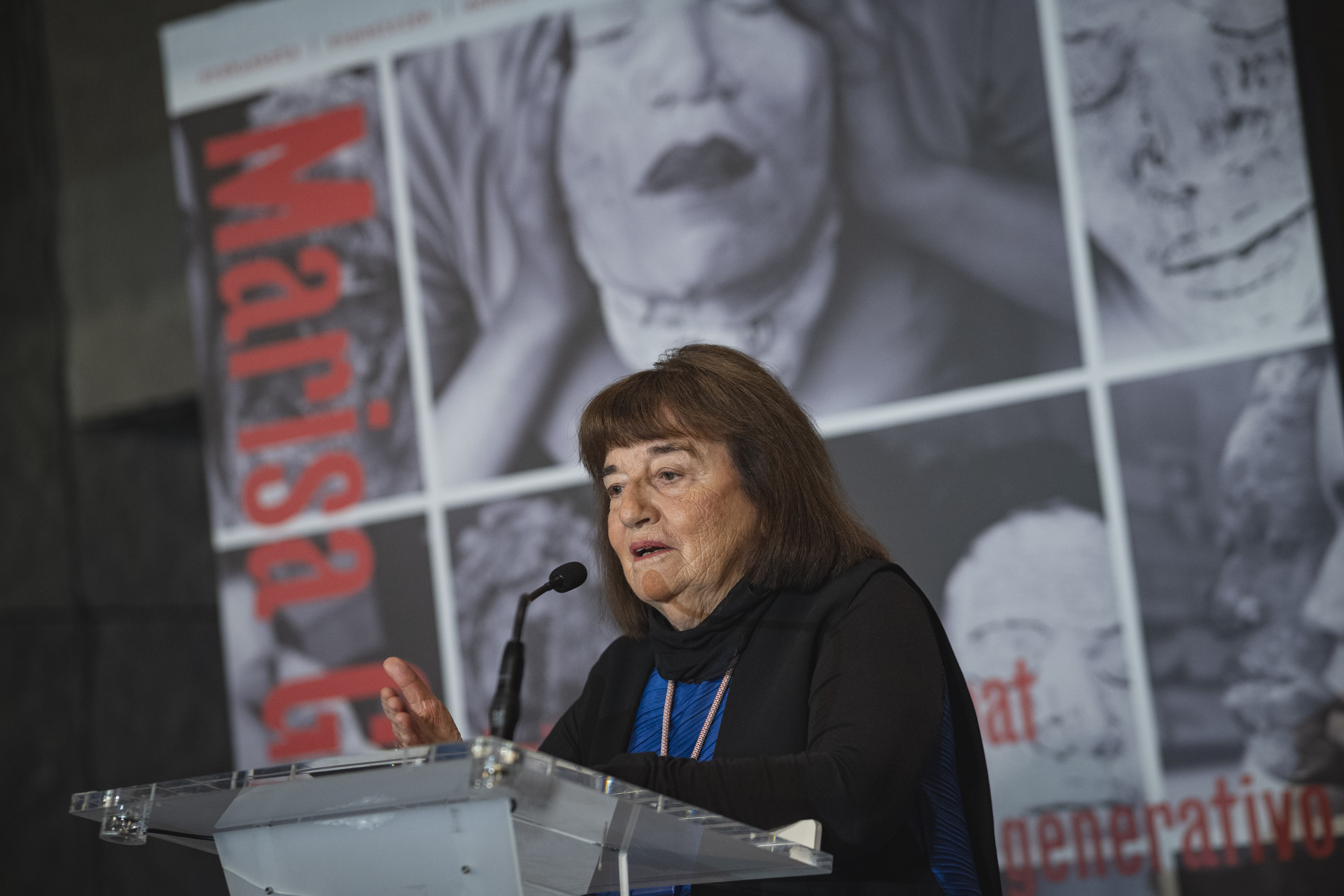 Marisa Gonzalez artista Bilboko Azkuna zentroan, gaur goizean. ARITZ LOIOLA / FOKU