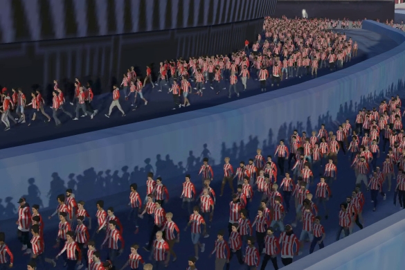 Bilboko San mames estadioan oinarrituta egindako simulazioa. BCAM