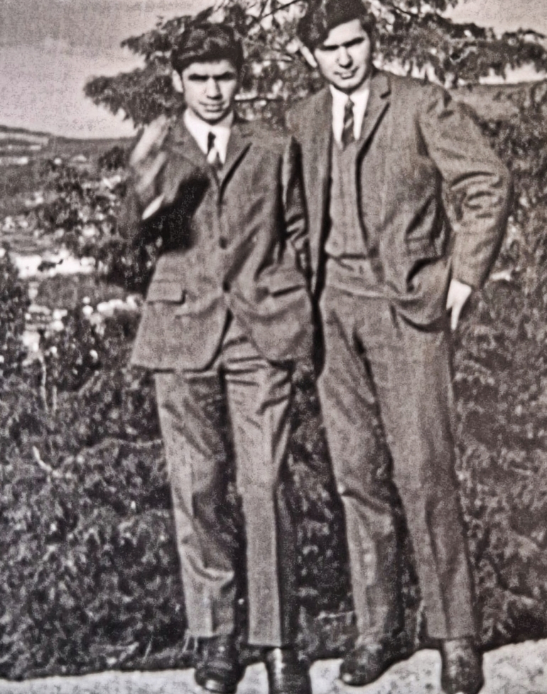 Manuel Reboiras eta Moncho Reboiras, 1970ean. MANUEL REBOIRASEK UTZIA