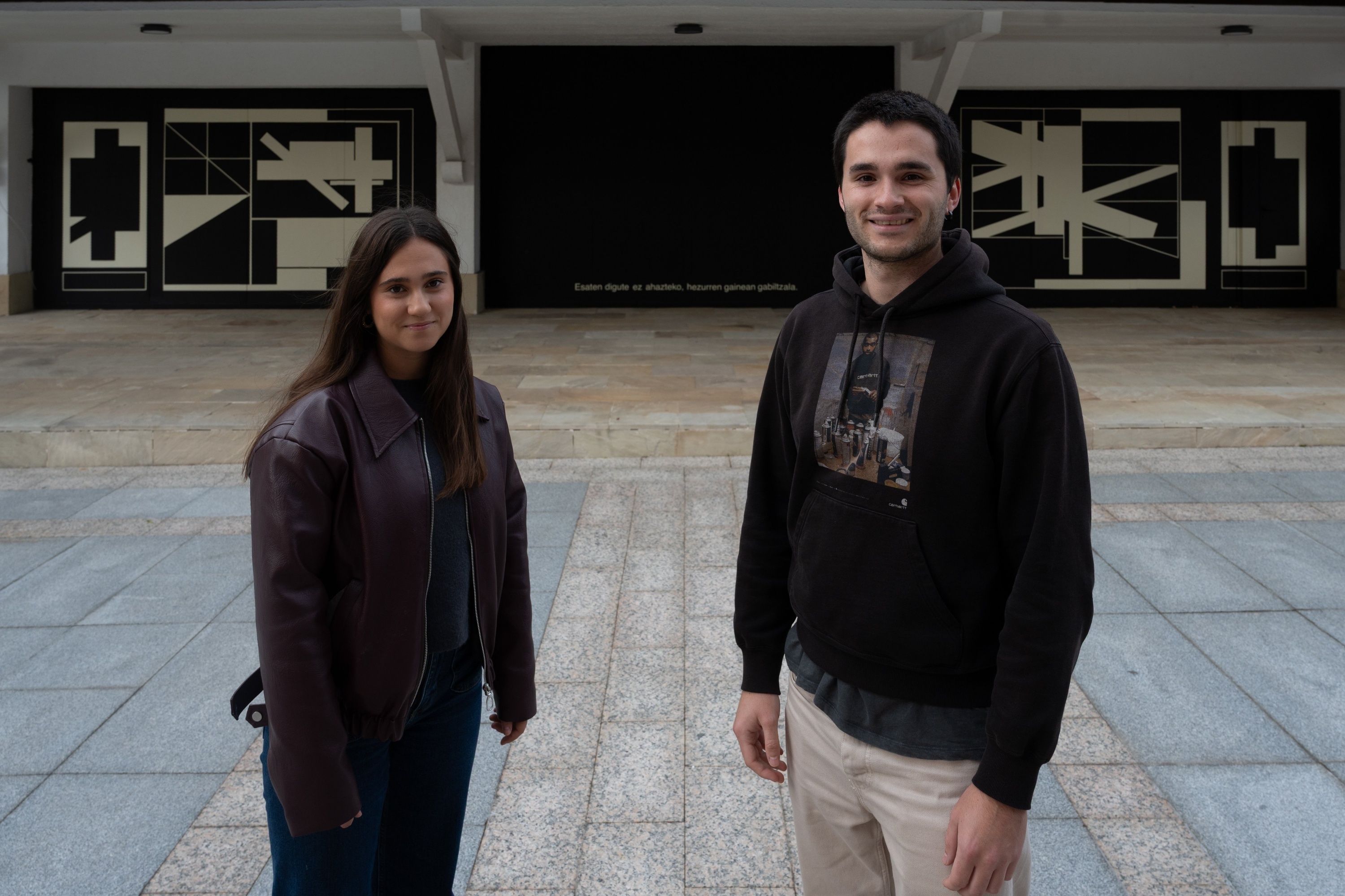 Deñe Garcia-Bravo eta Mikel Balerdi, ostiralean, Olaberrian. GORKA RUBIO / FOKU