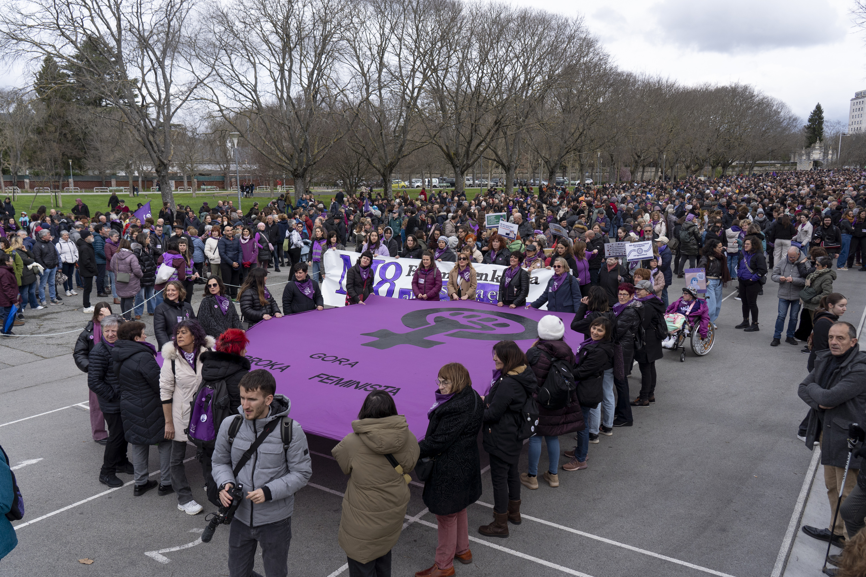 Pasa den Martxoaren 8ko manifestazio feminista, Iruñean. IÑIGO URIZ / FOKU