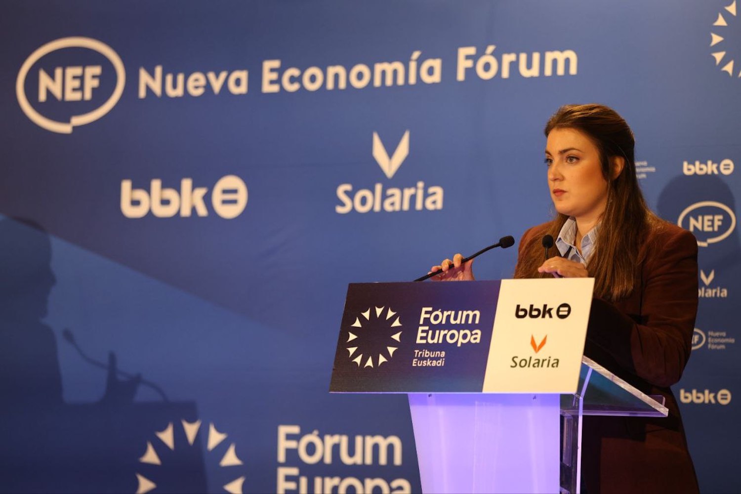 Alba Garcia, gaur goizeko agerraldian. SUMAR